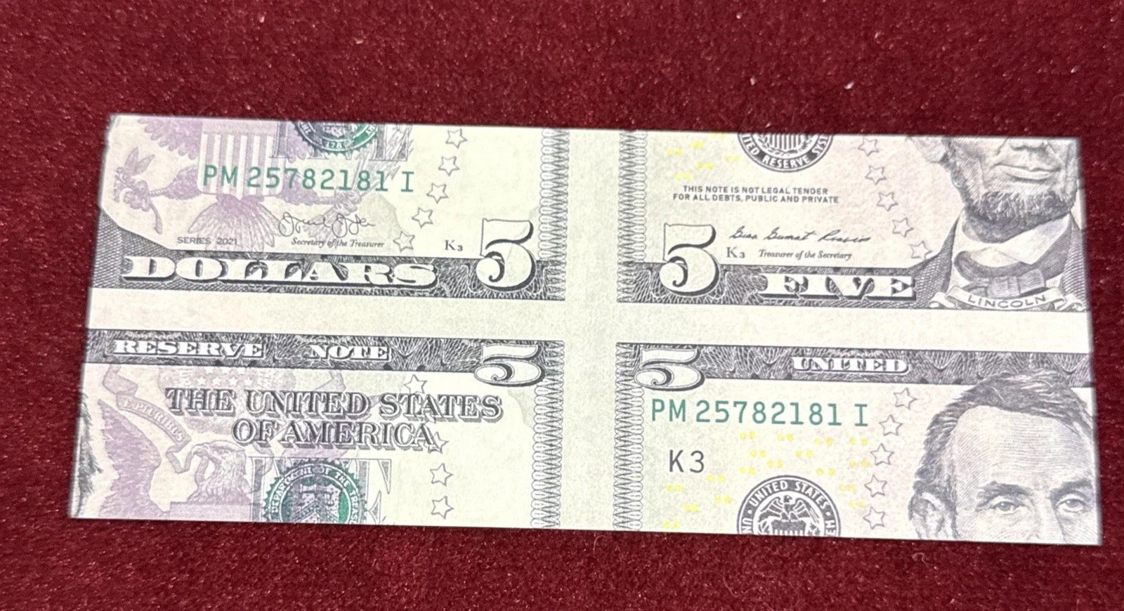 6 Pack - Mismade $5 Dollar Bill 💵 🪄 Bill Change Money Magic Close Up