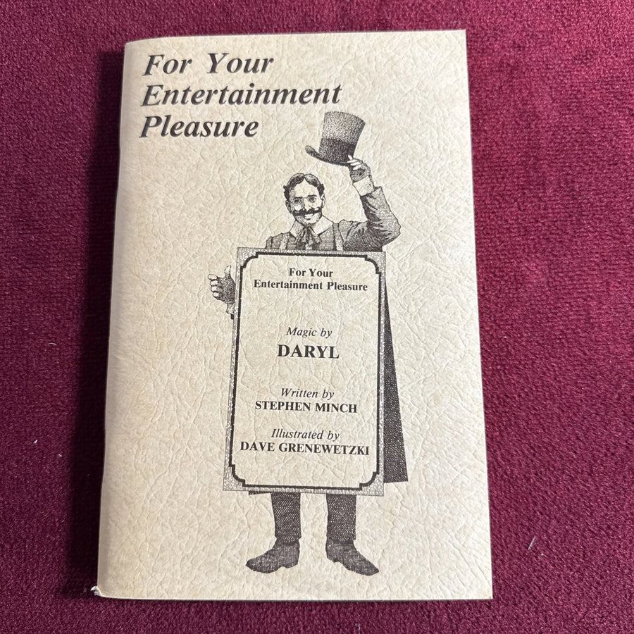 For Your Entertainment Pleasure-Magic By Daryl-Stephen Minch-From the  Library of the Amazing Kreskin ESTATE