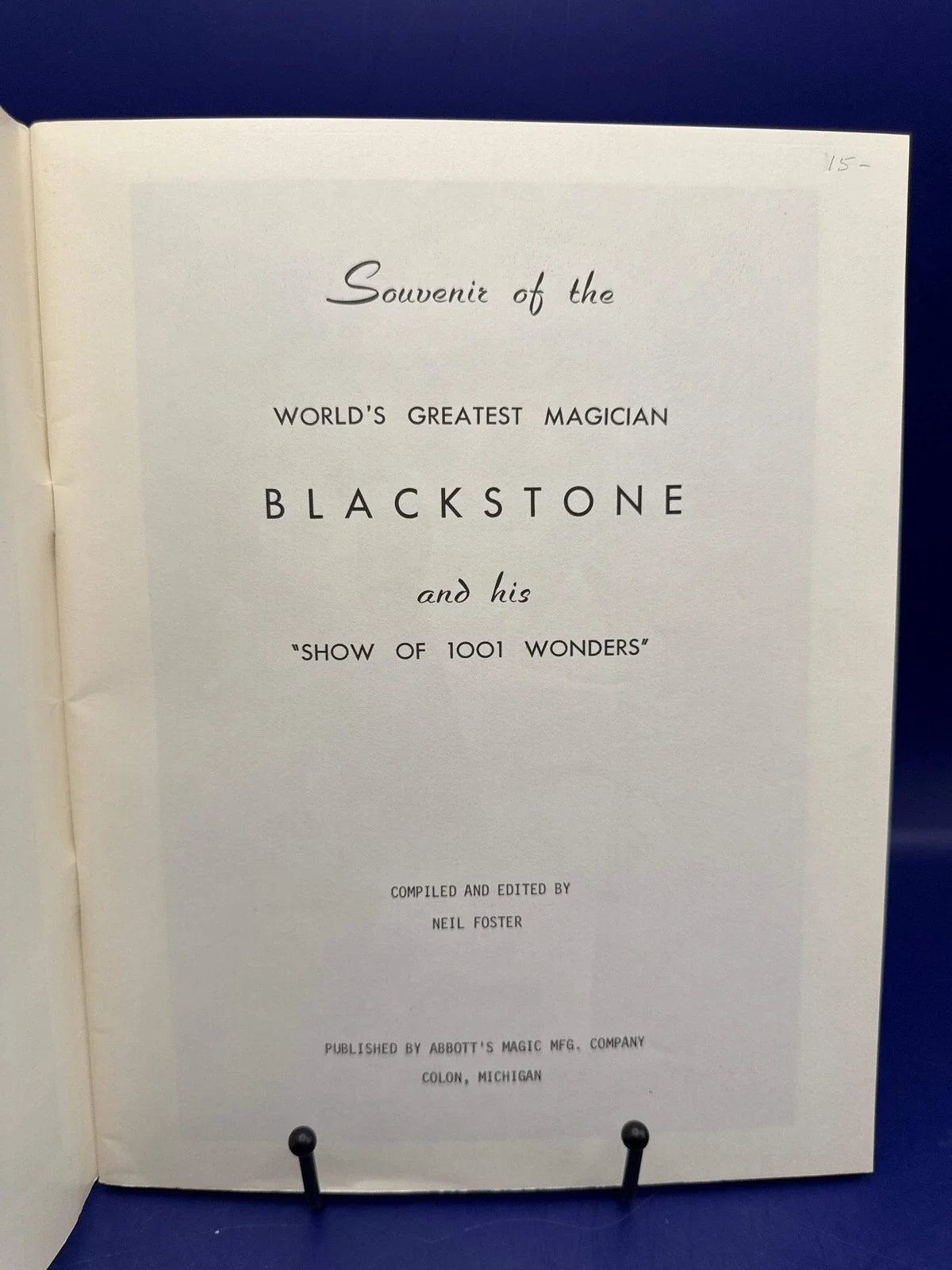 The Great Blackstone World's Greatest Magician and His Show of 1001 Wonders Abbo