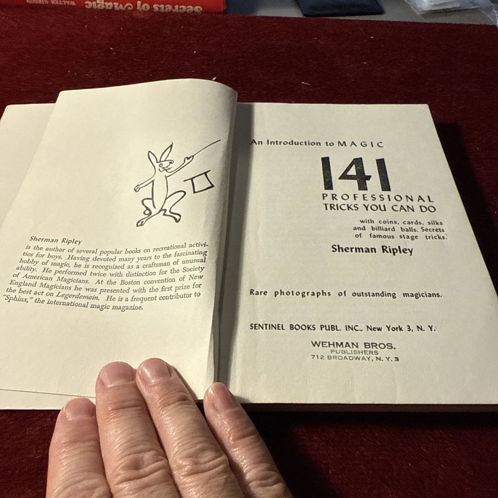 141 Professional Tricks You Can Do - Sherman Ripley - Intro To Magic 1955 ESTATE