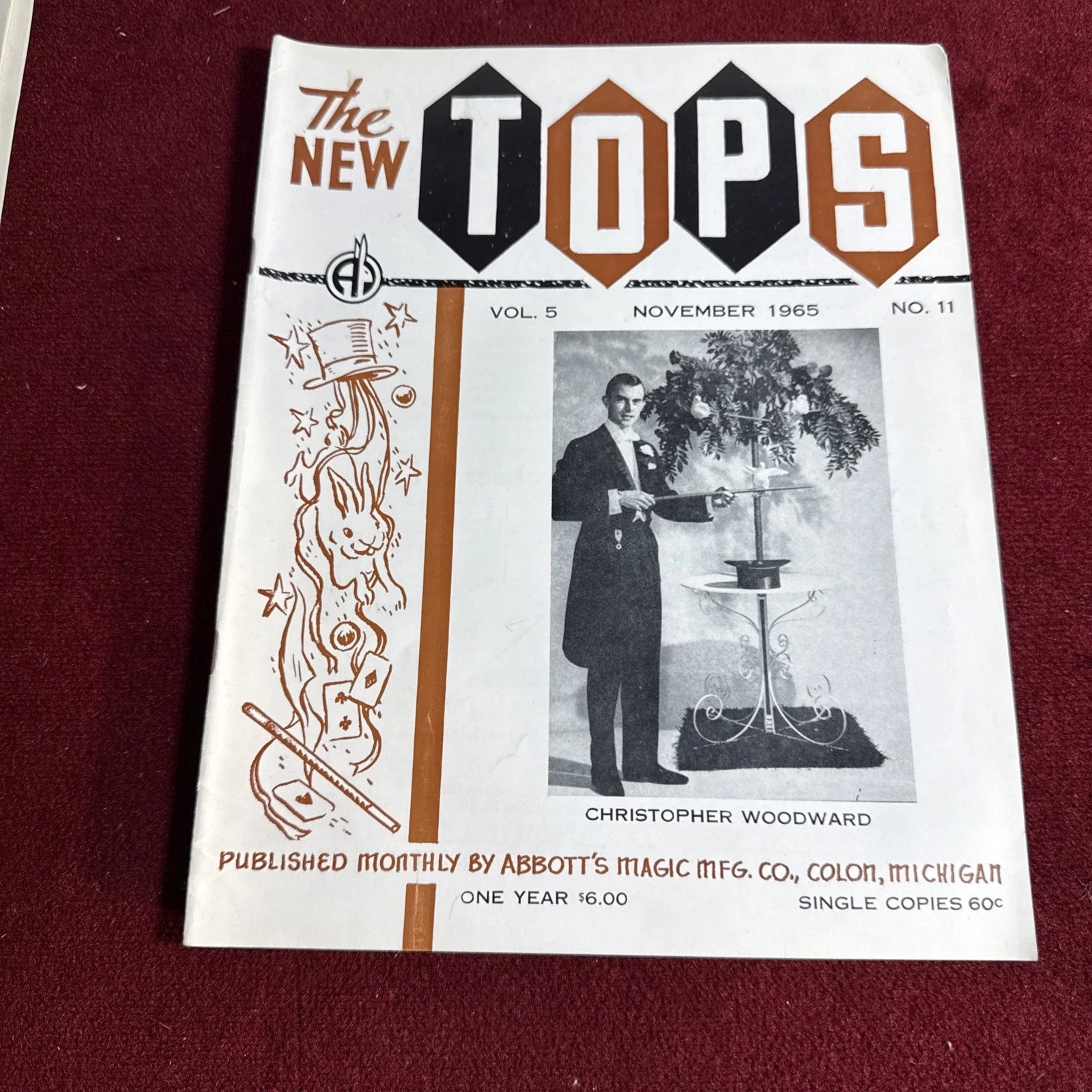 TOPS Magic Magazine VNTG Abbott’s November 1965 Vol 5 #11 Christopher Woodward