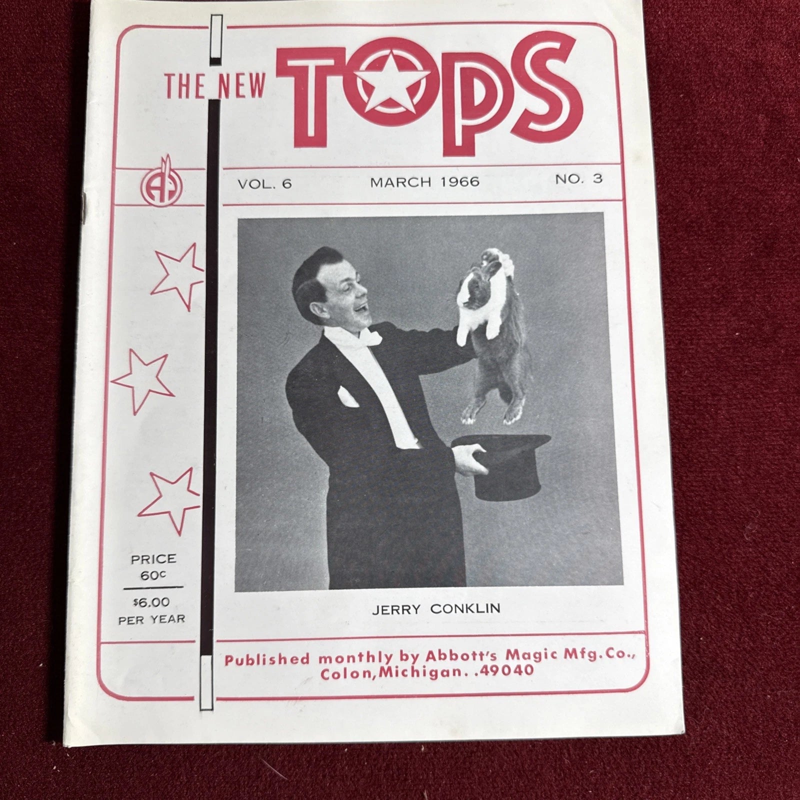 TOPS Magic Magazine VNTG Abbott’s February 1966 Vol 6 #3 Jerry Conklin