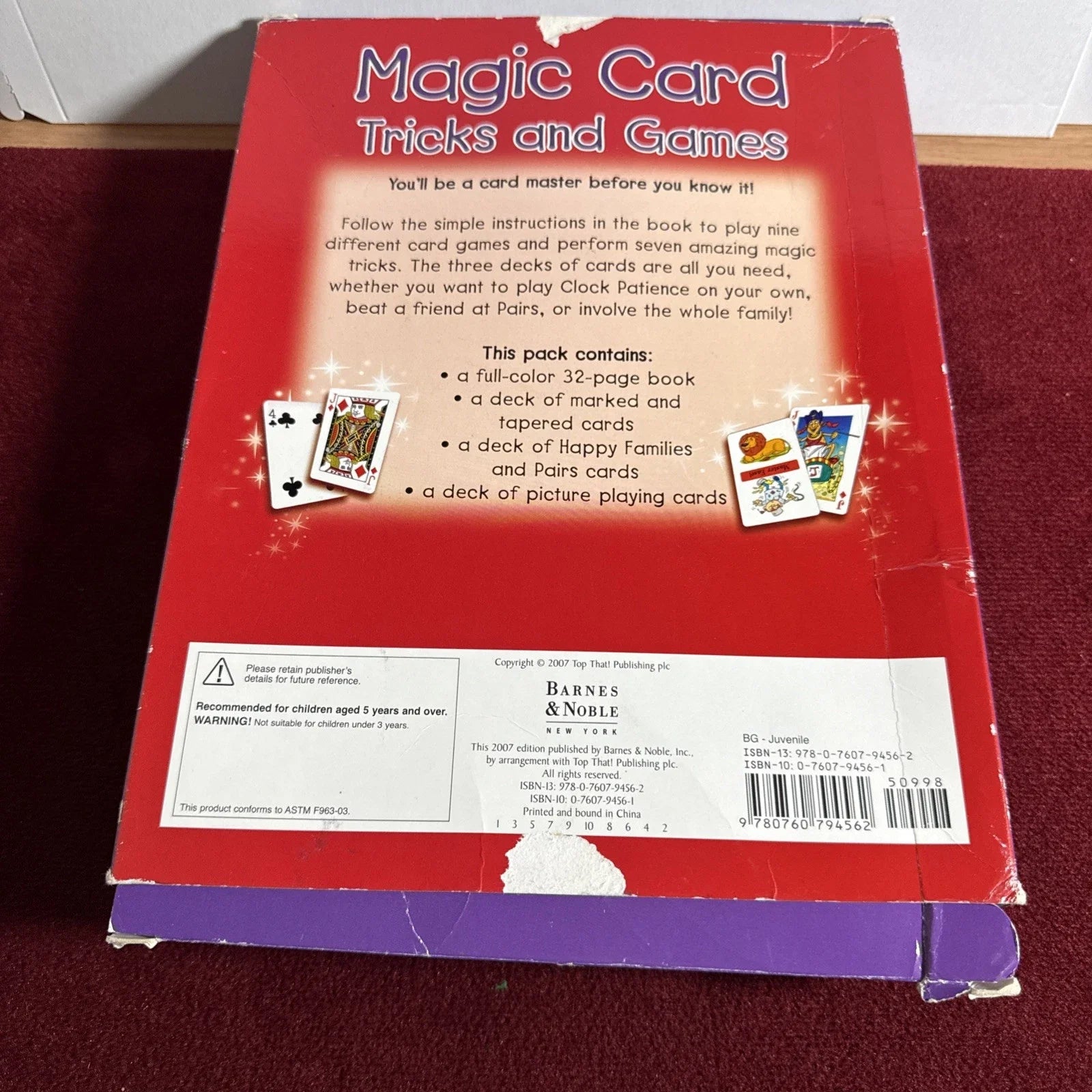 Magic Card Tricks & Games 2007 Barnes & Noble Magic Kit - Easy To Do