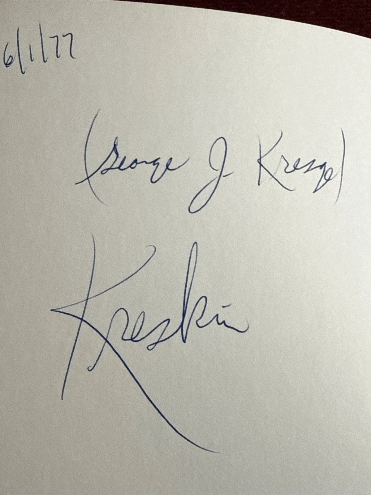 Card Secrets Of Bruce Cervon 1st Ed 1976 From the Library of the Amazing Kreskin Signed ESTATE