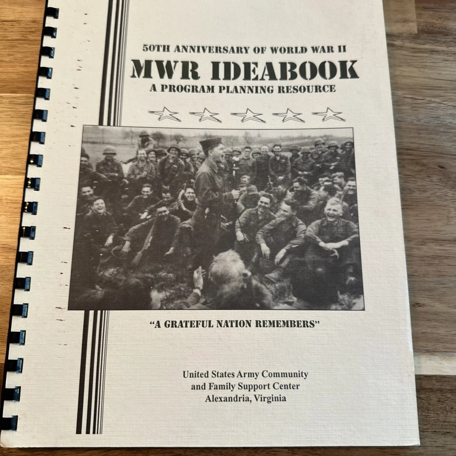 50th Anniv Of World War 2 MWR Idea Book Planning Resource RARE - Kent Cummins