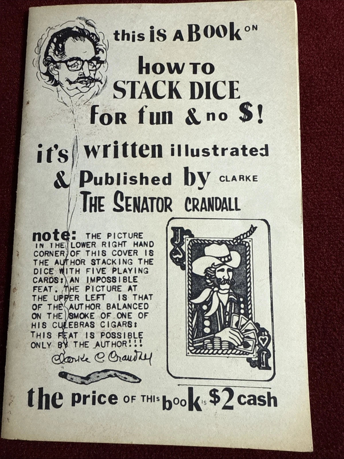 How To Stack Dice For Fun & No $ Senator Crandall  1st Printing ESTATE