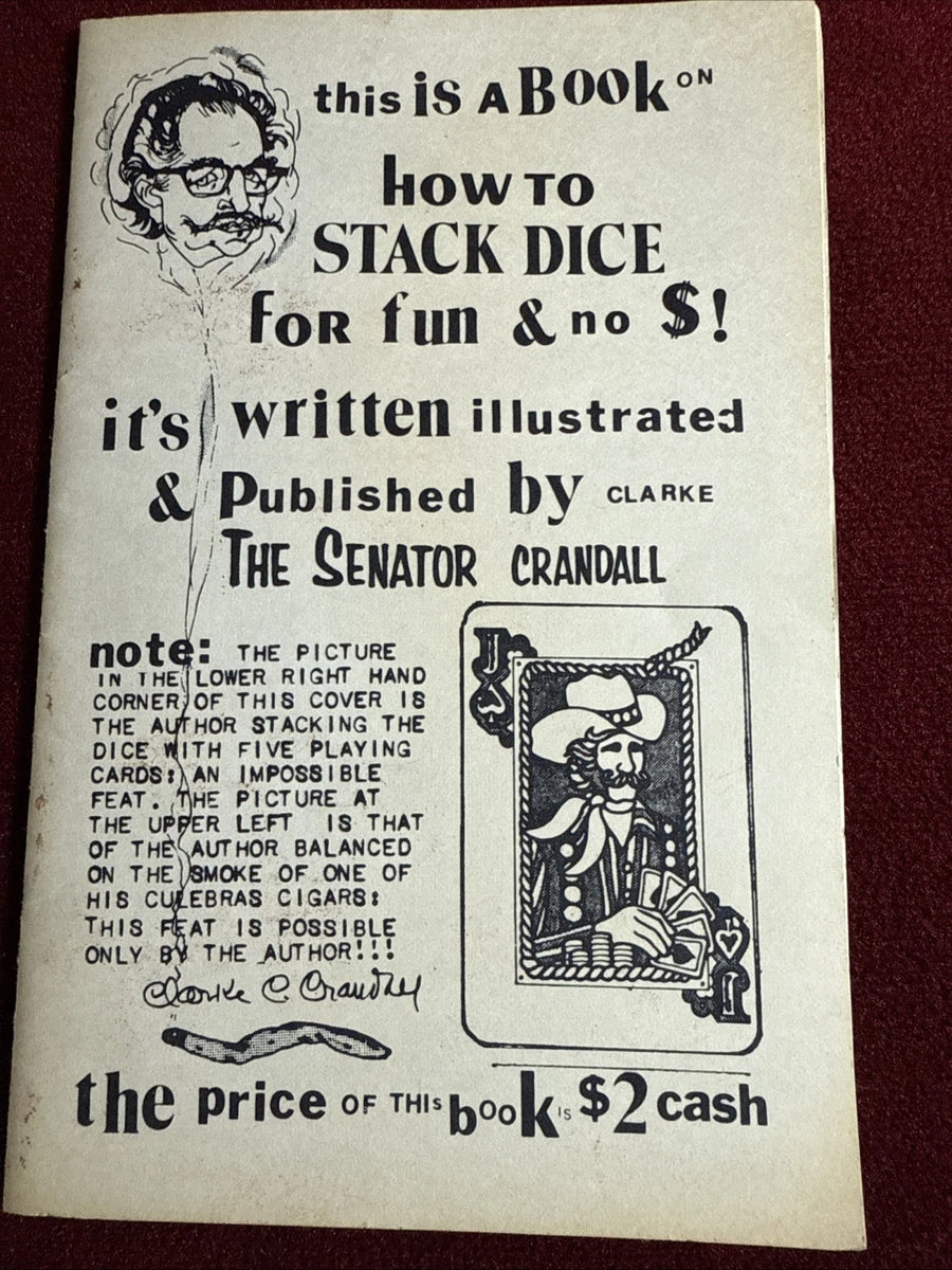 How To Stack Dice For Fun & No $ Senator Crandall  1st Printing ESTATE