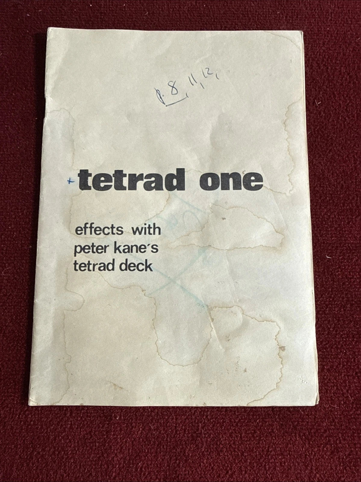 Tetrad One: Effects with Peter Kane’s Tetrad Deck - 1980 - ESTATE - Ex Libris Kreskin