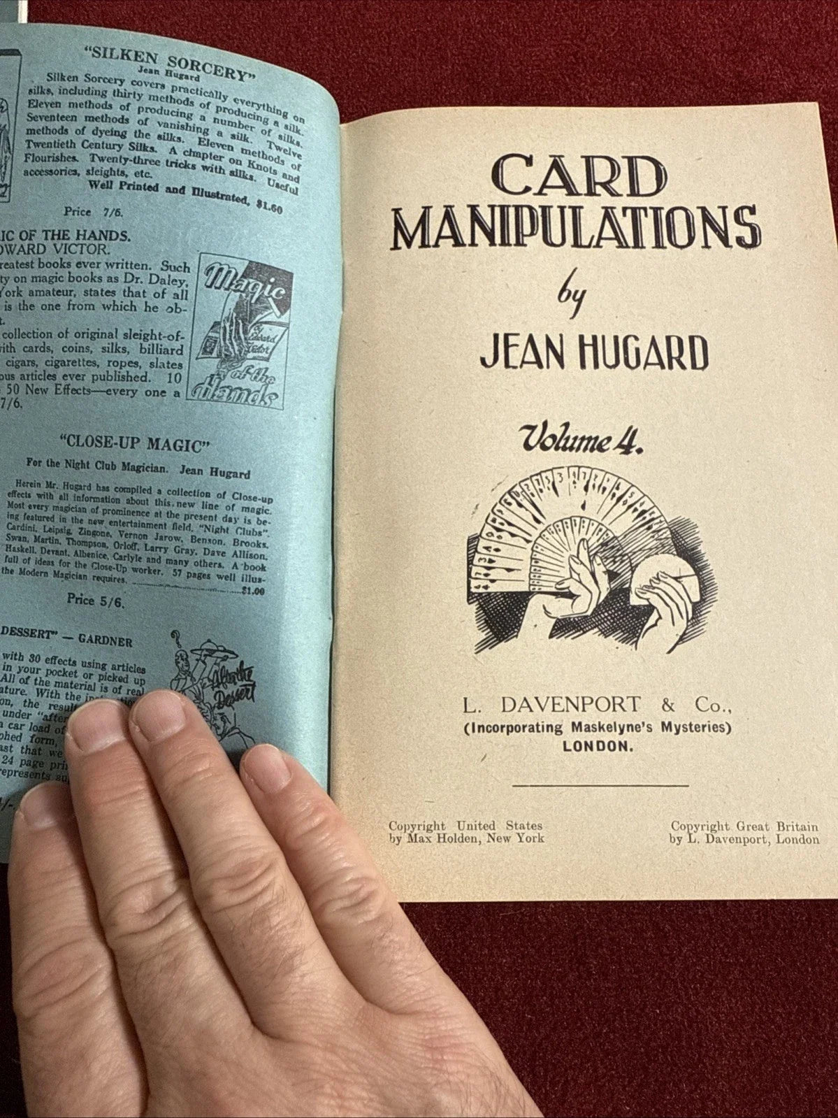 Jean Hugard Card Manipulations 1-5 Card Magic VNTG RARE Card Magic Sleight
