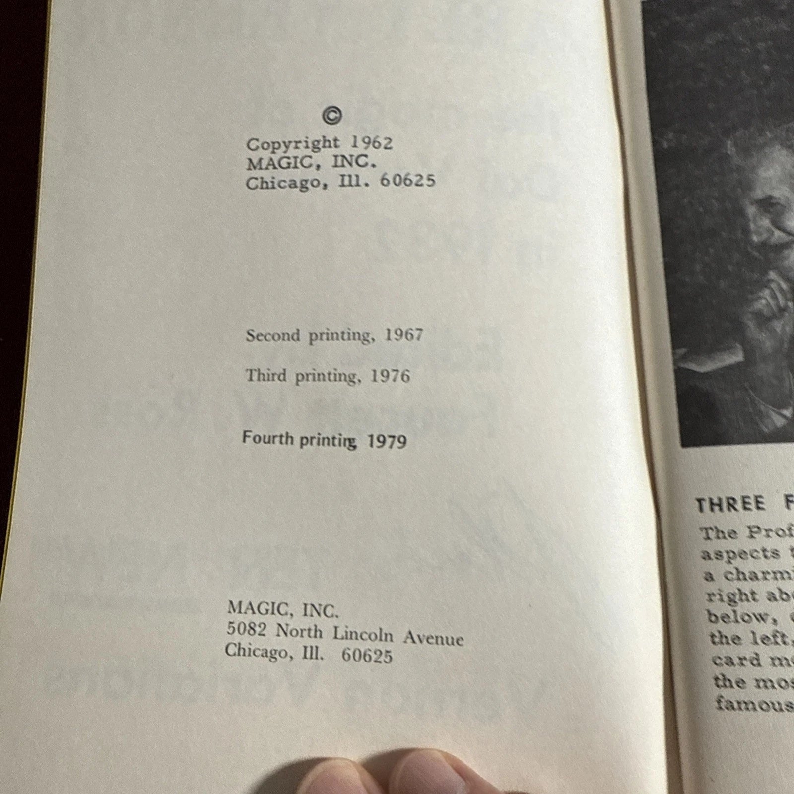 Early Vernon Magic Trick Booklet by Faucett Ross 4th edition ESTATE