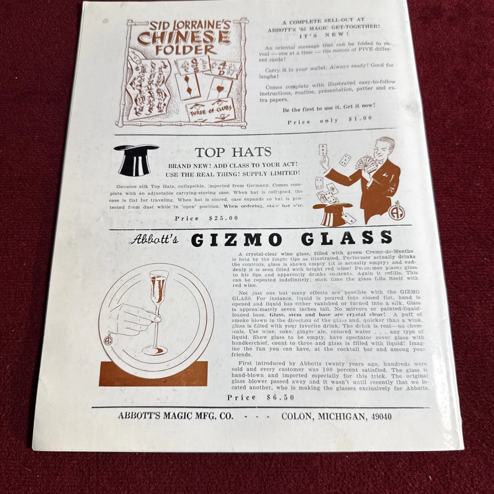 TOPS Magic Magazine VNTG Abbott’s November 1965 Vol 5 #11 Christopher Woodward
