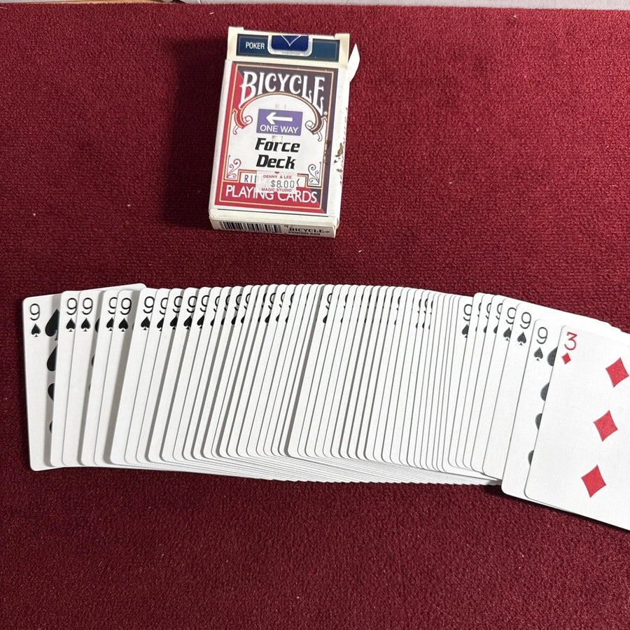 One Way Force Deck Blue Bicycle Cards 9S Card Magic Trick