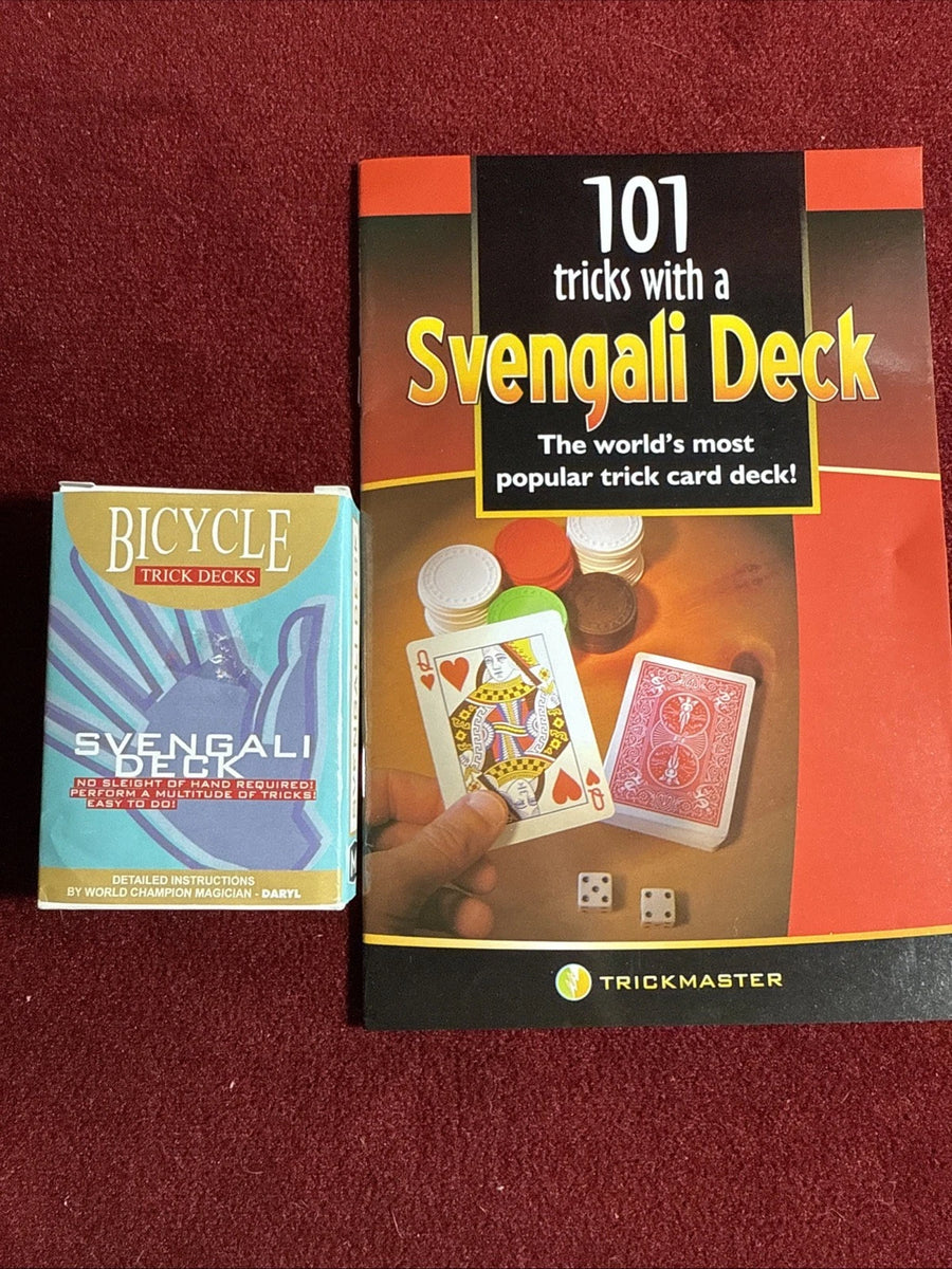 Svengali Deck Bicycle (Red) - With 101 Tricks Booklet