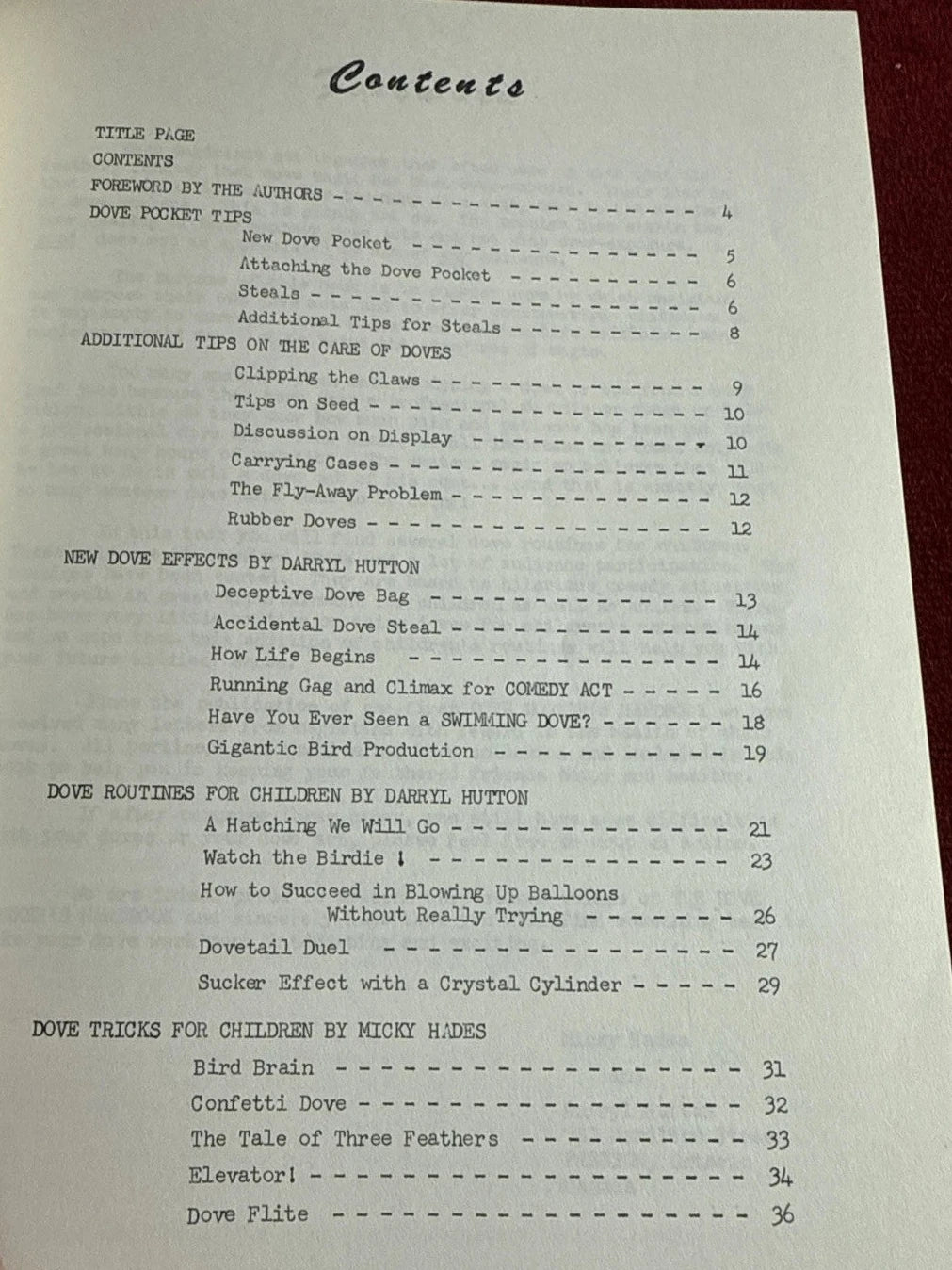 Dove Workers Handbook Vol 2 Hutton & Hades -  Magic 1969 1st Ed ESTATE
