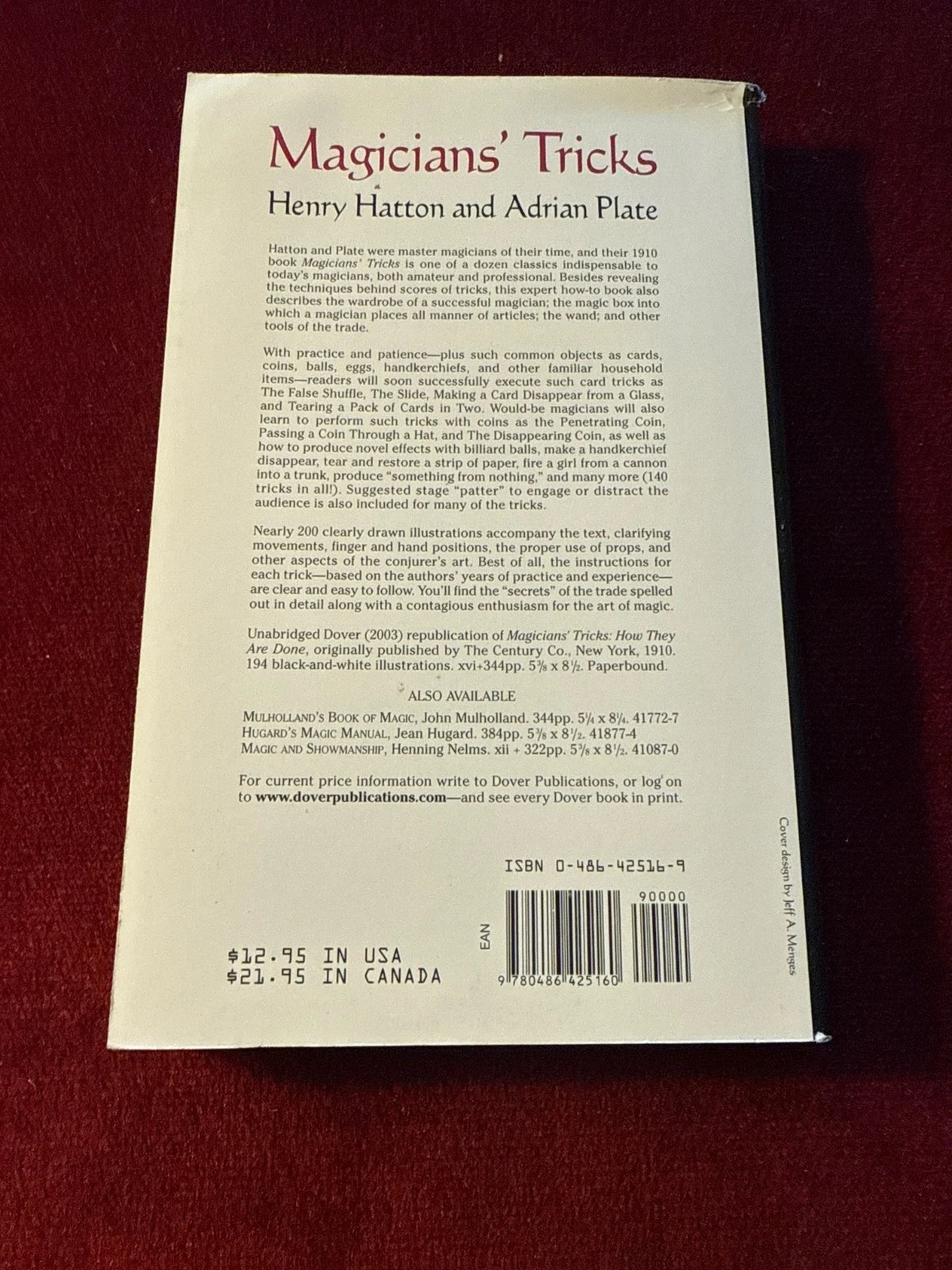 Magicians’ Tricks by Henry Hatton and Adrian Plate ESTATE