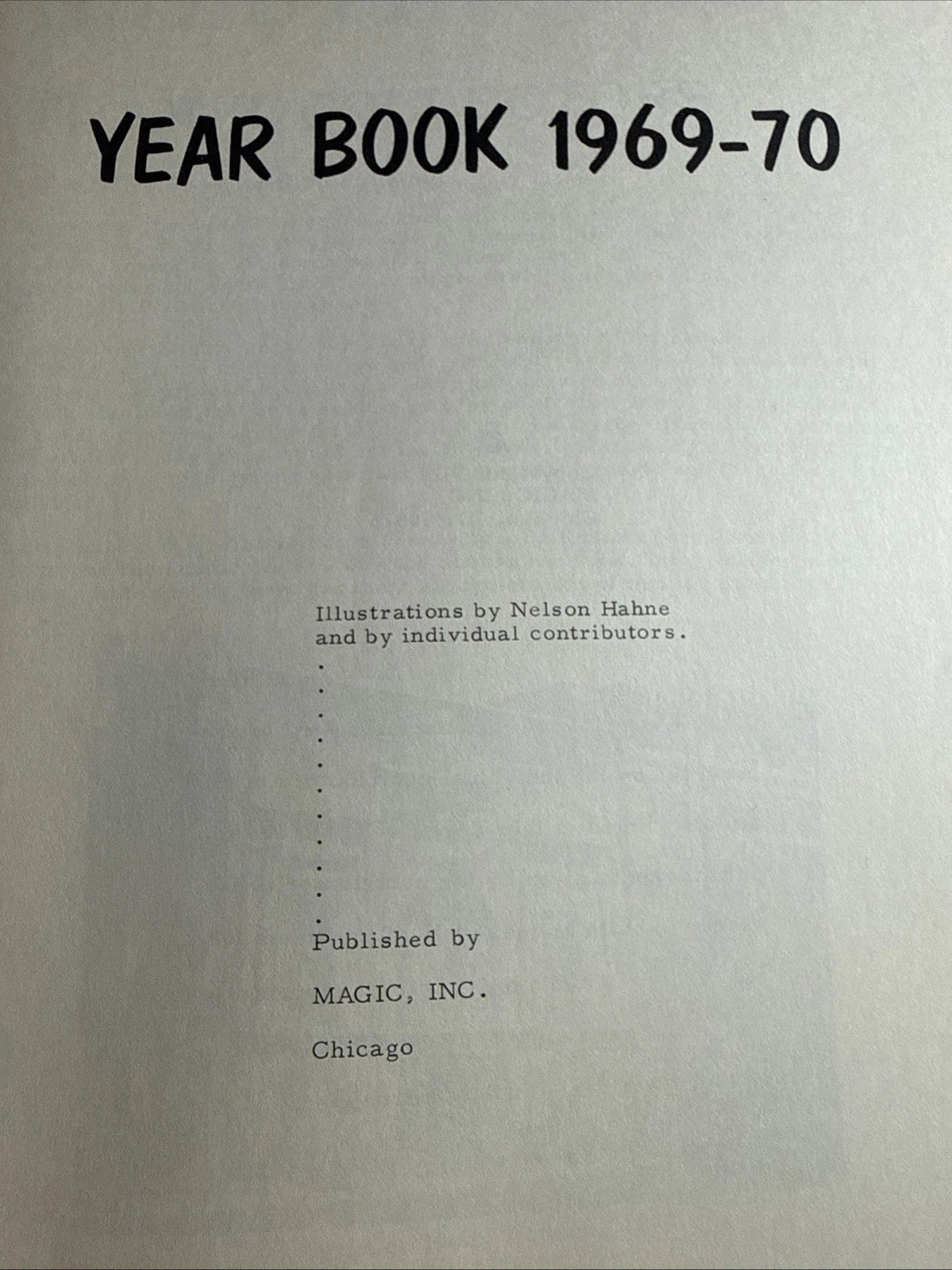 Ireland’s Year Book 1969/70 Magic Annual Newsletter Close-up Stage Scripting