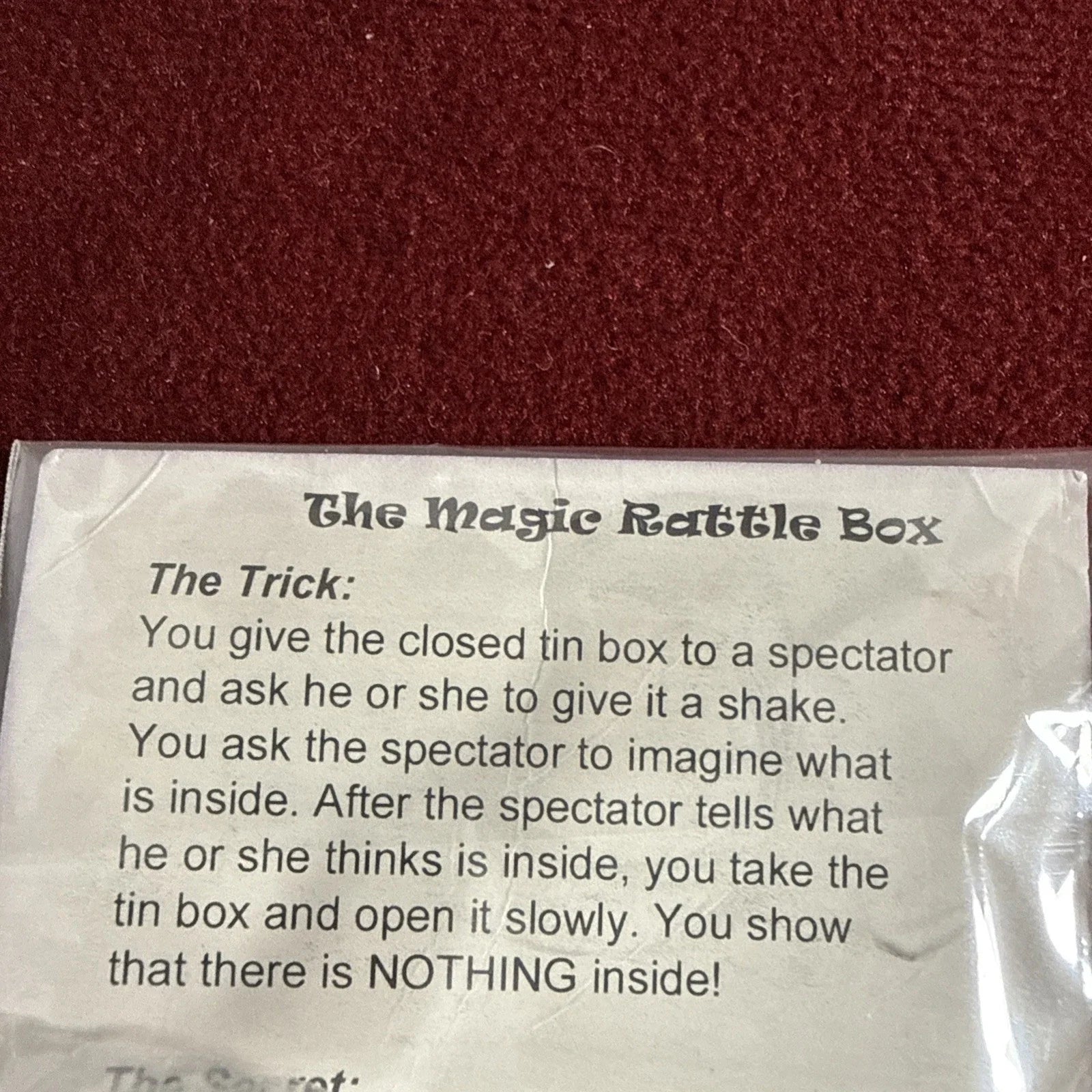 The Magic Rattle Box - Metal - Easy To Do Magic Trick- Beginner - Close-up