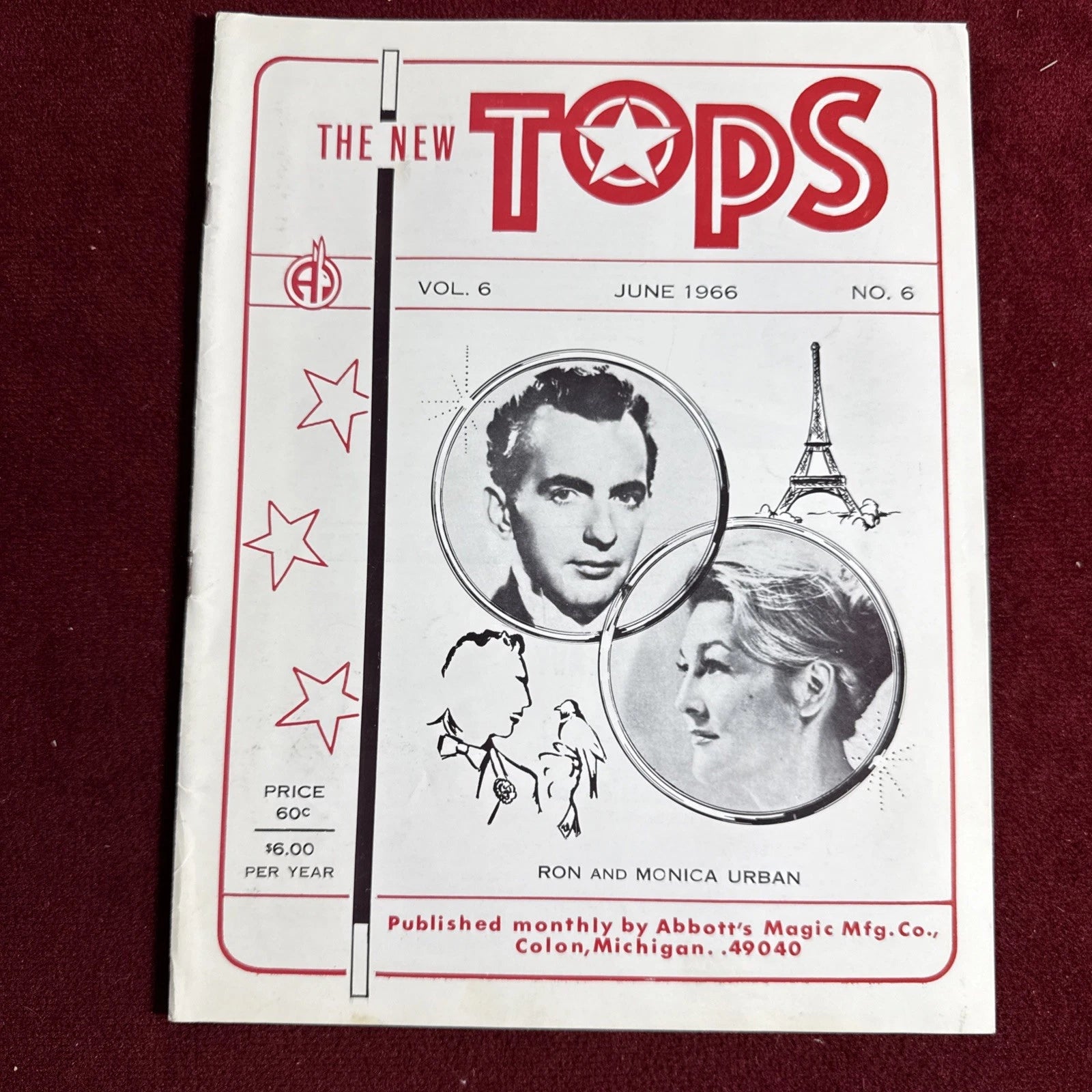TOPS Magic Magazine VNTG Abbott’s February 1966 Vol 6 #6 Ron & Monica Urban