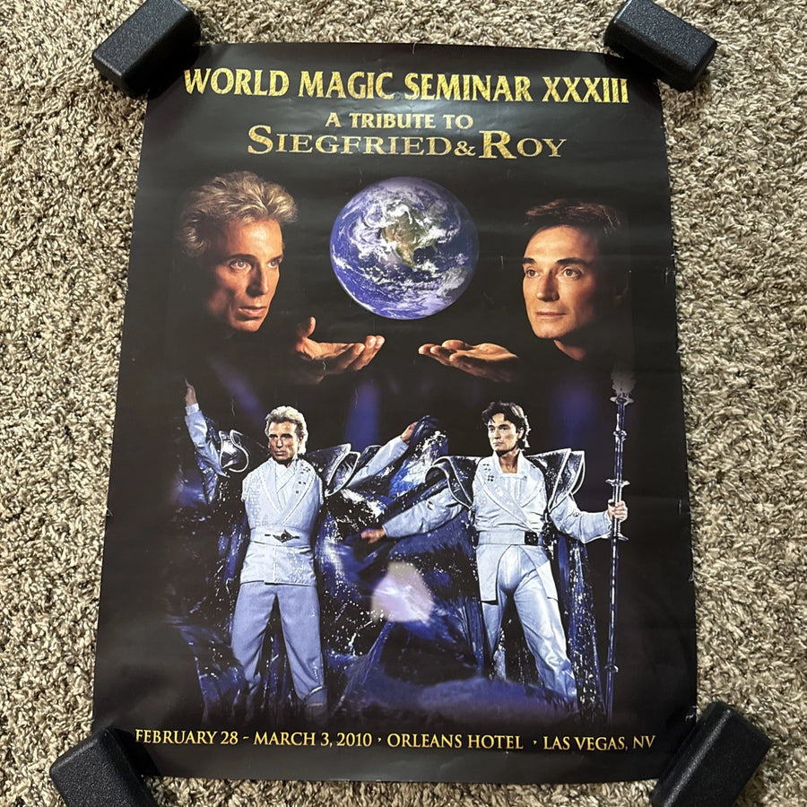 Siegfried & Roy Poster 2010 World Magic Seminar Orleans Hotel Las Vegas Magician ESTATE