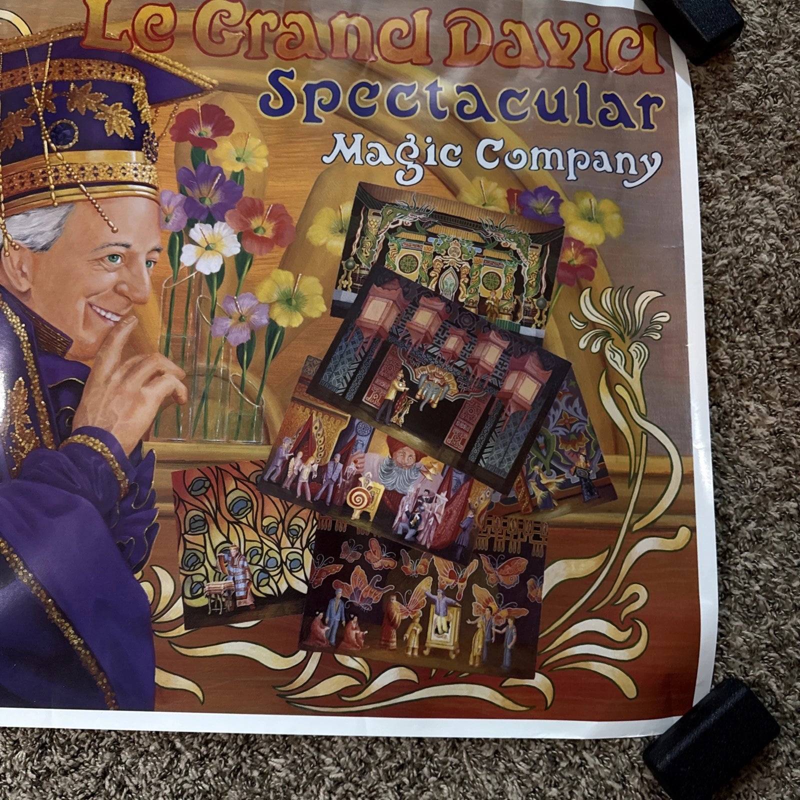 Le Grand David Spectacular Magic Company  Poster  Boston MA Oriental Themed