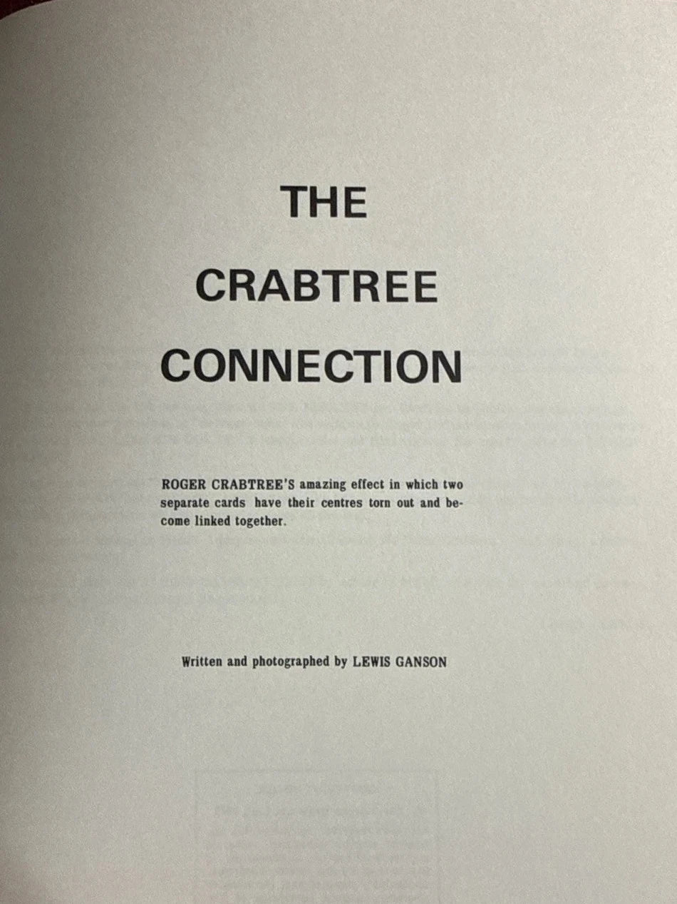 The Crabtree Connection-Lewis Ganson - 1978 - Ex Libris Kreskin ESTATE
