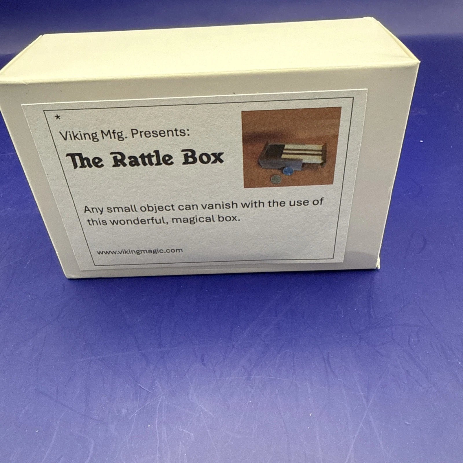 VIKING MAGIC Deluxe Rattle Box - Vanish Coins Or Other Small Object- Magic Trick