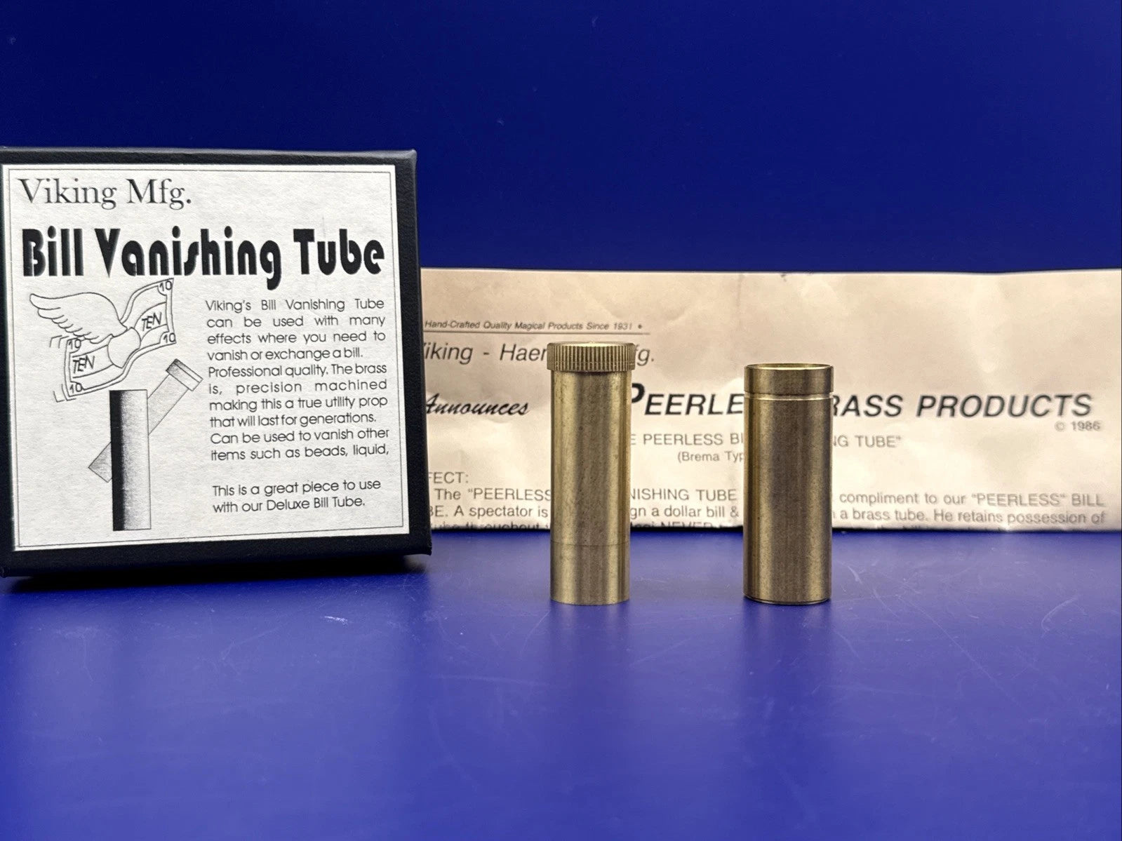 Peerless Bill Vanishing Tube- Brass Viking-Haenchen ESTATE