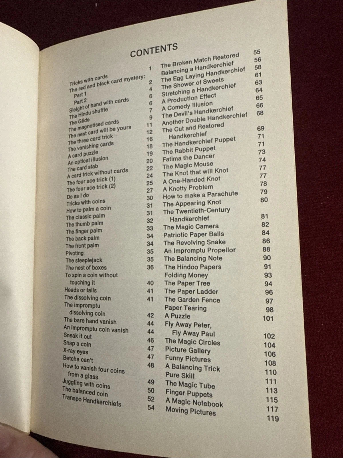 Bell’s Book Of Tricks Patrick Page VNTG HC Magic Book 1974 Close-up/Parlor