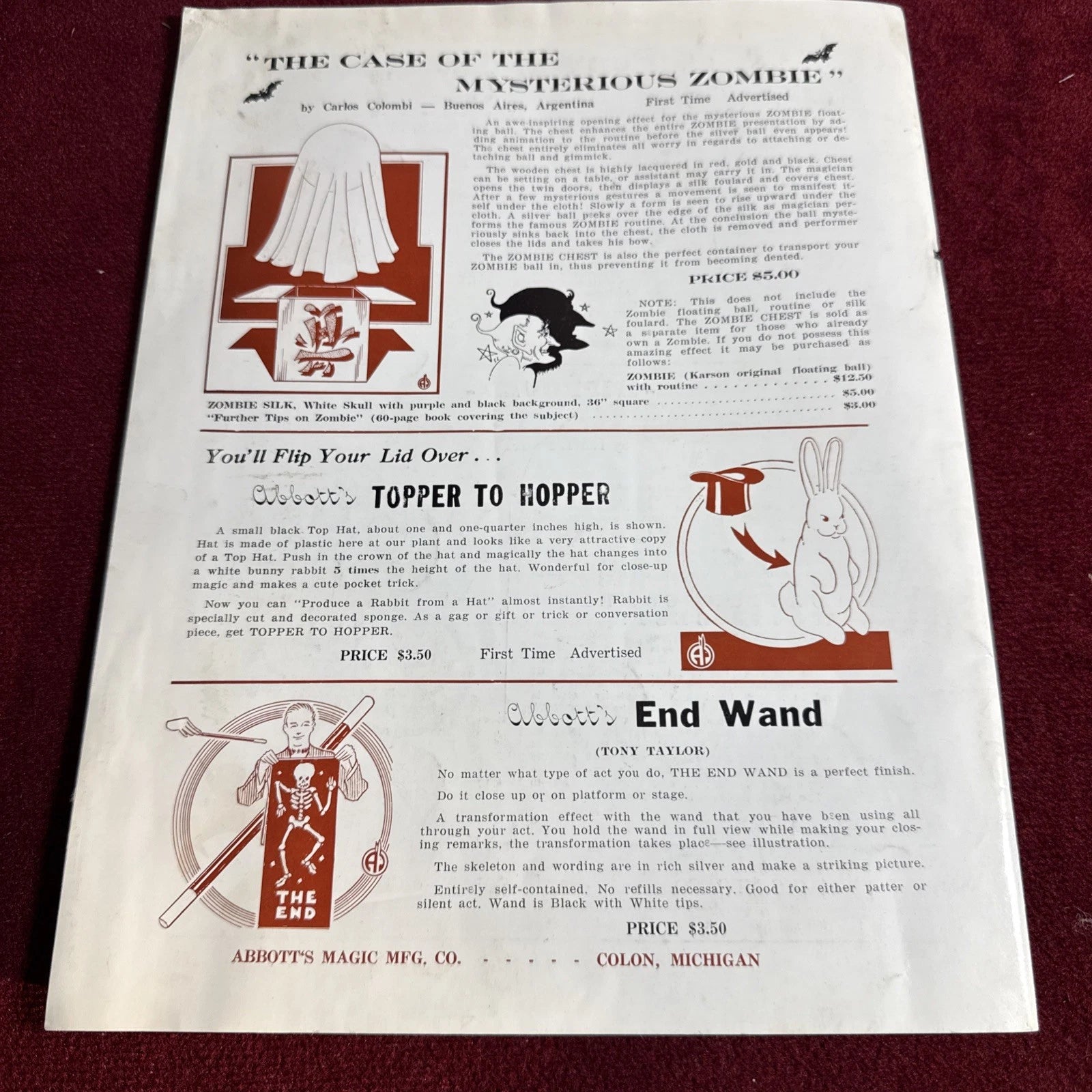 TOPS Magic Magazine Abbott’s June 1965 Vol 5 #6 Josef Smiley