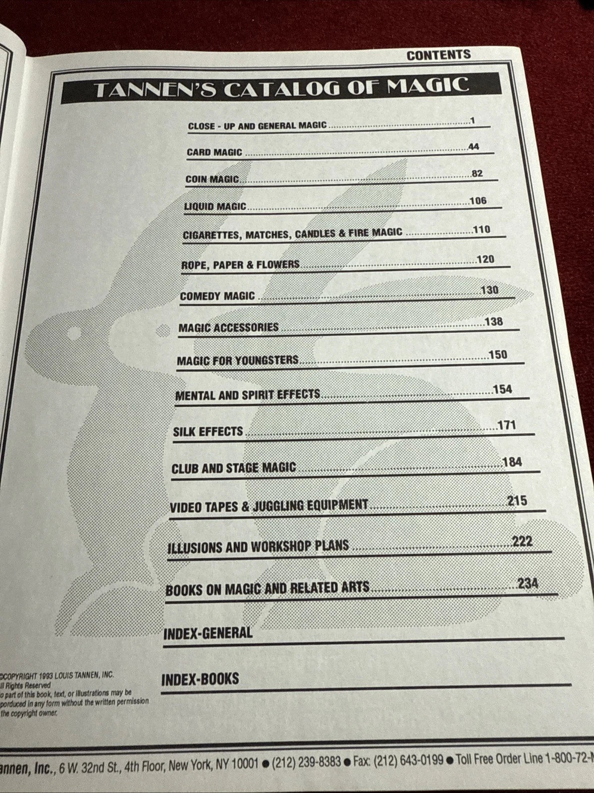 TANNEN'S CATALOG OF MAGIC NO. 17 1993