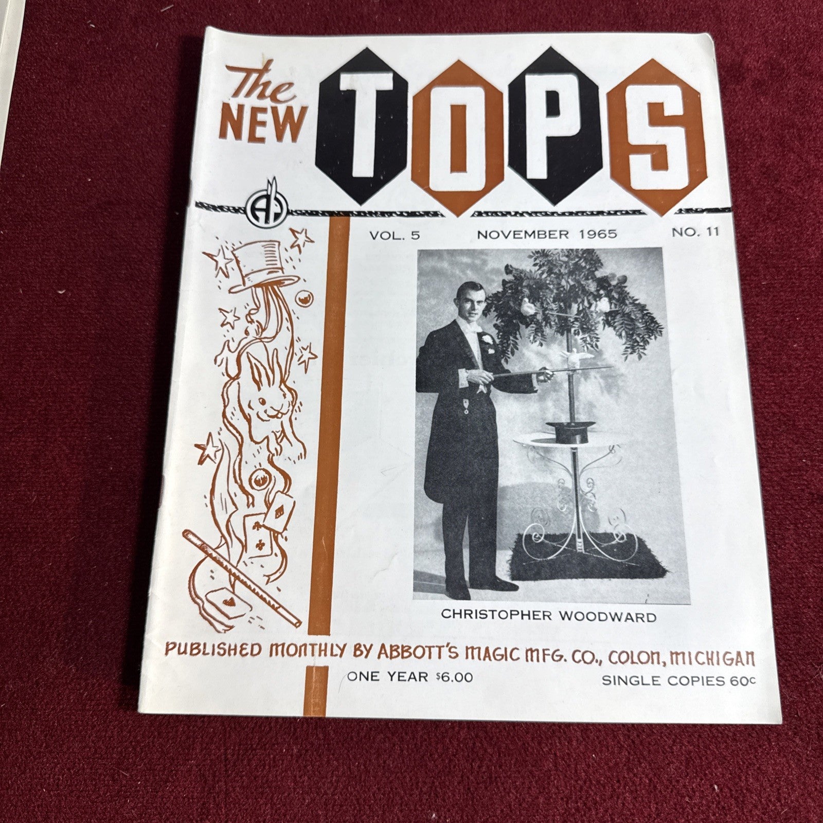 TOPS Magic Magazine VNTG Abbott’s November 1965 Vol 5 #11 Christopher Woodward