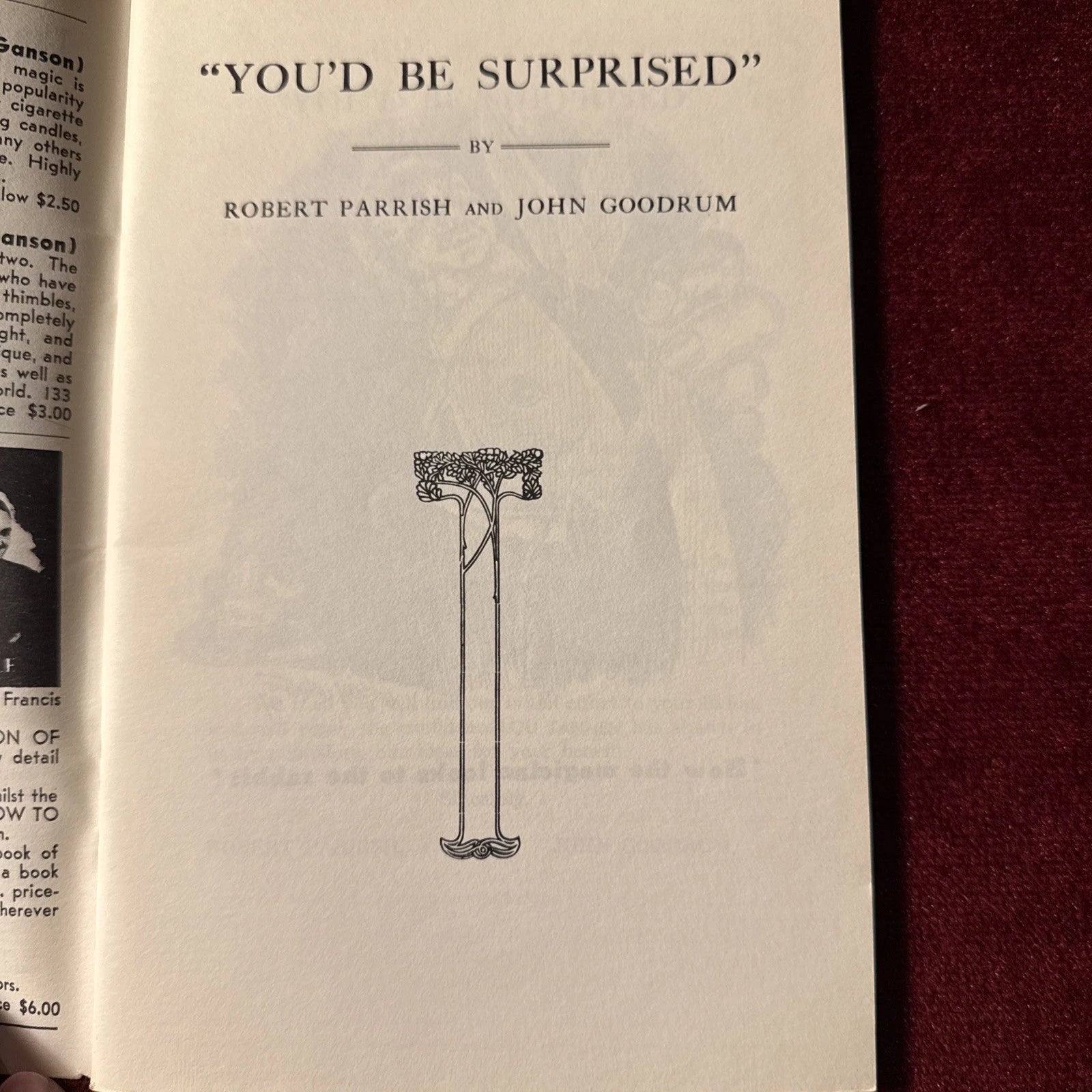 You'd be Surprised by Magic by Robert Parrish & John Goodrum -  1963 ESTATE