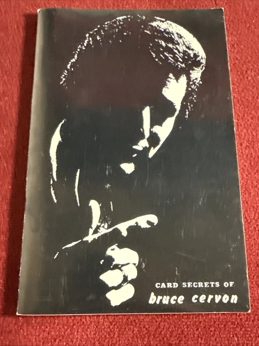 Card Secrets Of Bruce Cervon 1st Ed 1976 From the Library of the Amazing Kreskin Signed ESTATE