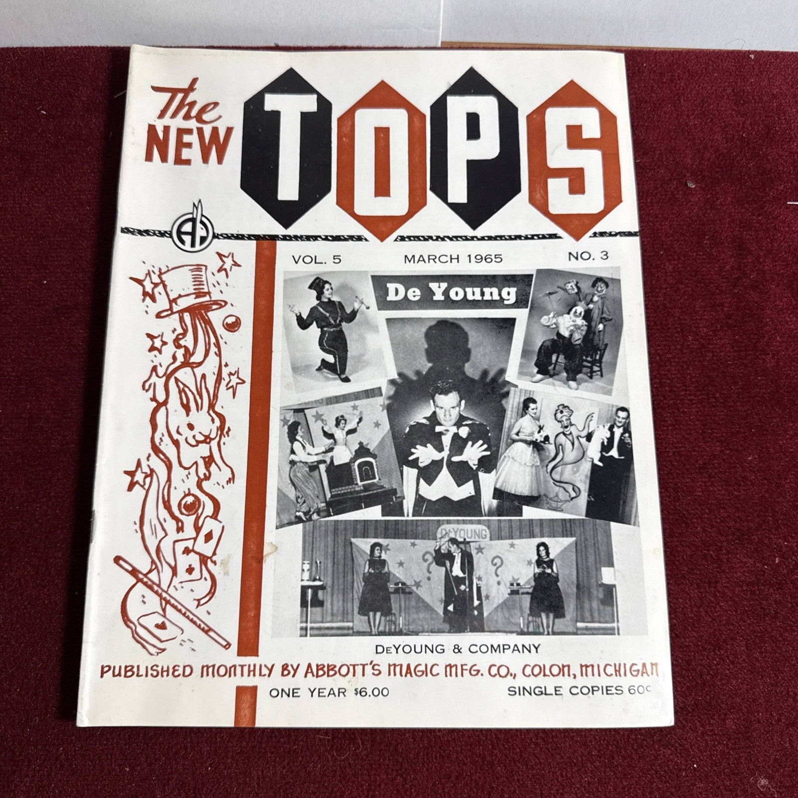 TOPS Magic Magazine VNTG Abbott’s March 1965 Vol 5 #3 DeYoung & Company