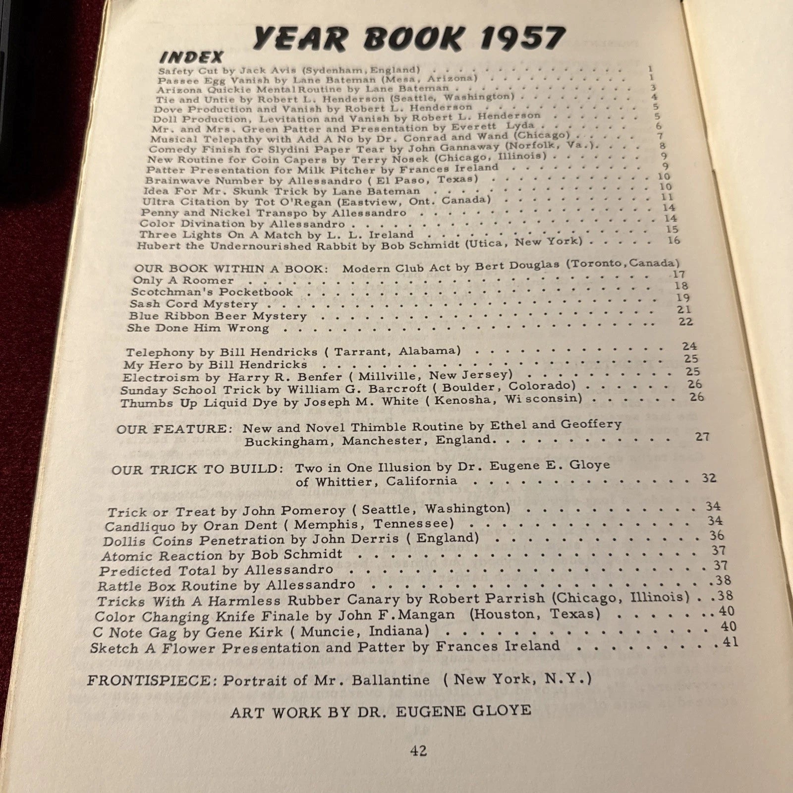 Ireland’s Year Book 1957 Magic Annual Newsletter