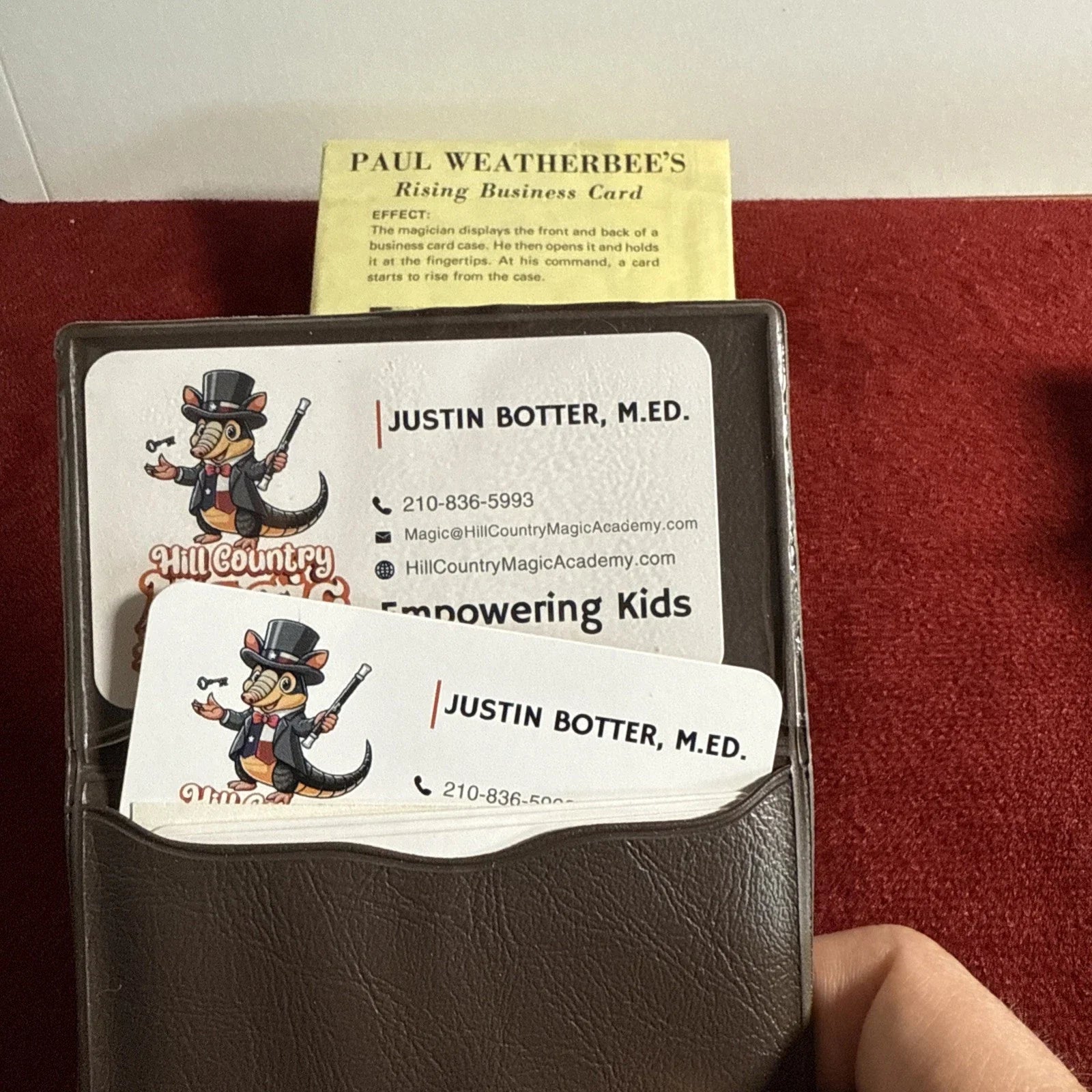 Paul Weatherbee’s Rising Business Card Magic Trick VNTG RARE Easy To Do NOS