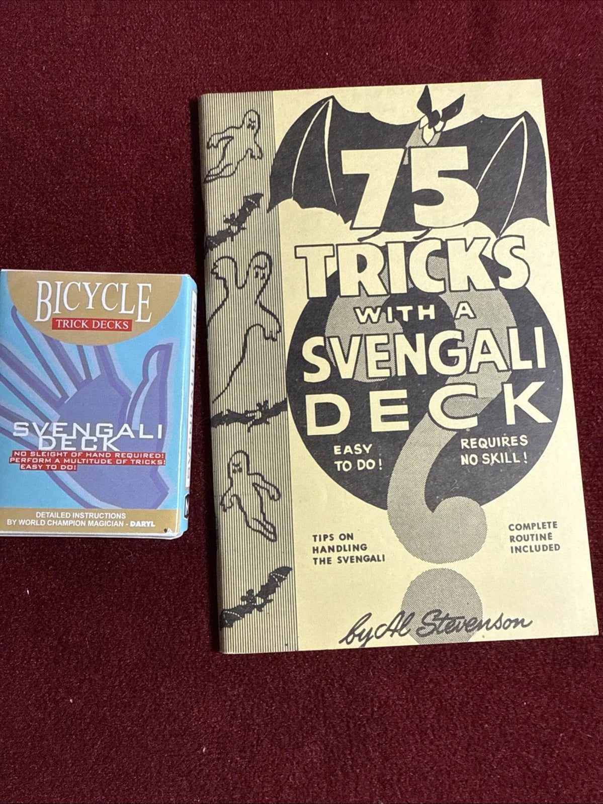 Svengali Deck Bicycle (Red) - With 75 Tricks Booklet