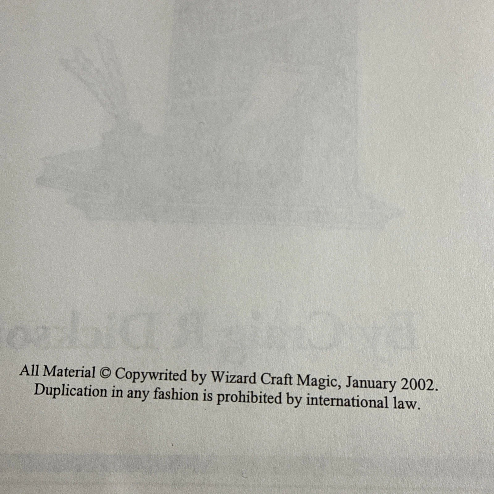 For The Entertainer 2 By Craig Dickson 2002 Wizard Craft Magic ESTATE