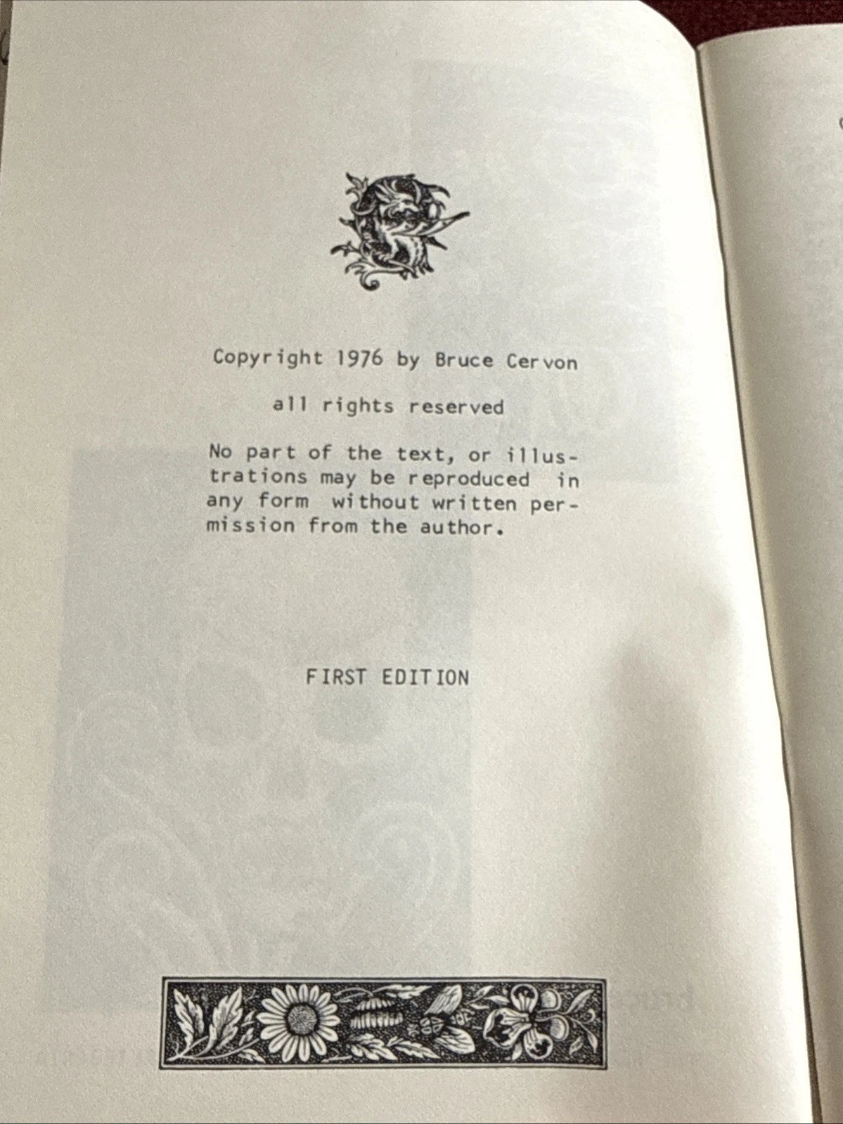 Card Secrets Of Bruce Cervon 1st Ed 1976 From the Library of the Amazing Kreskin Signed ESTATE