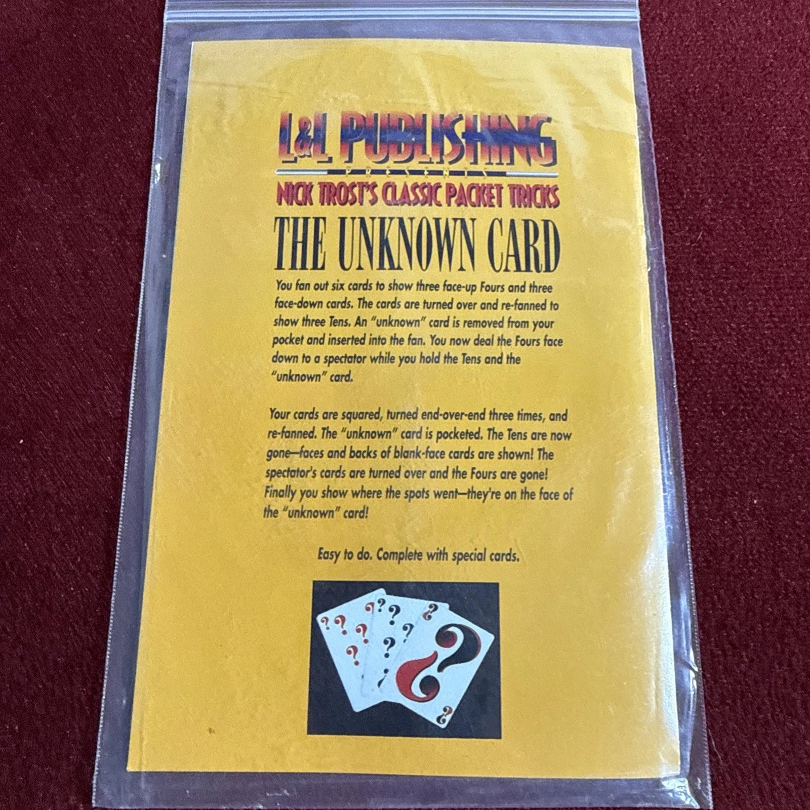The Unknown Card - Nick Trost’s Classic Packet Tricks