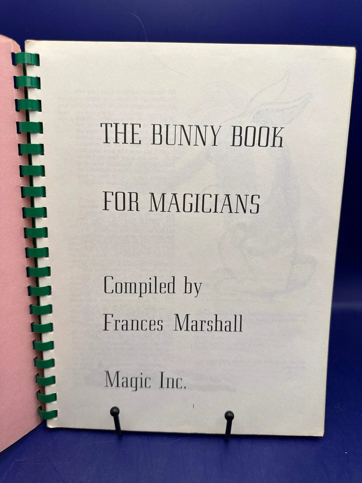 The Bunny Book for Magic by Frances Marshall - Magic Inc.