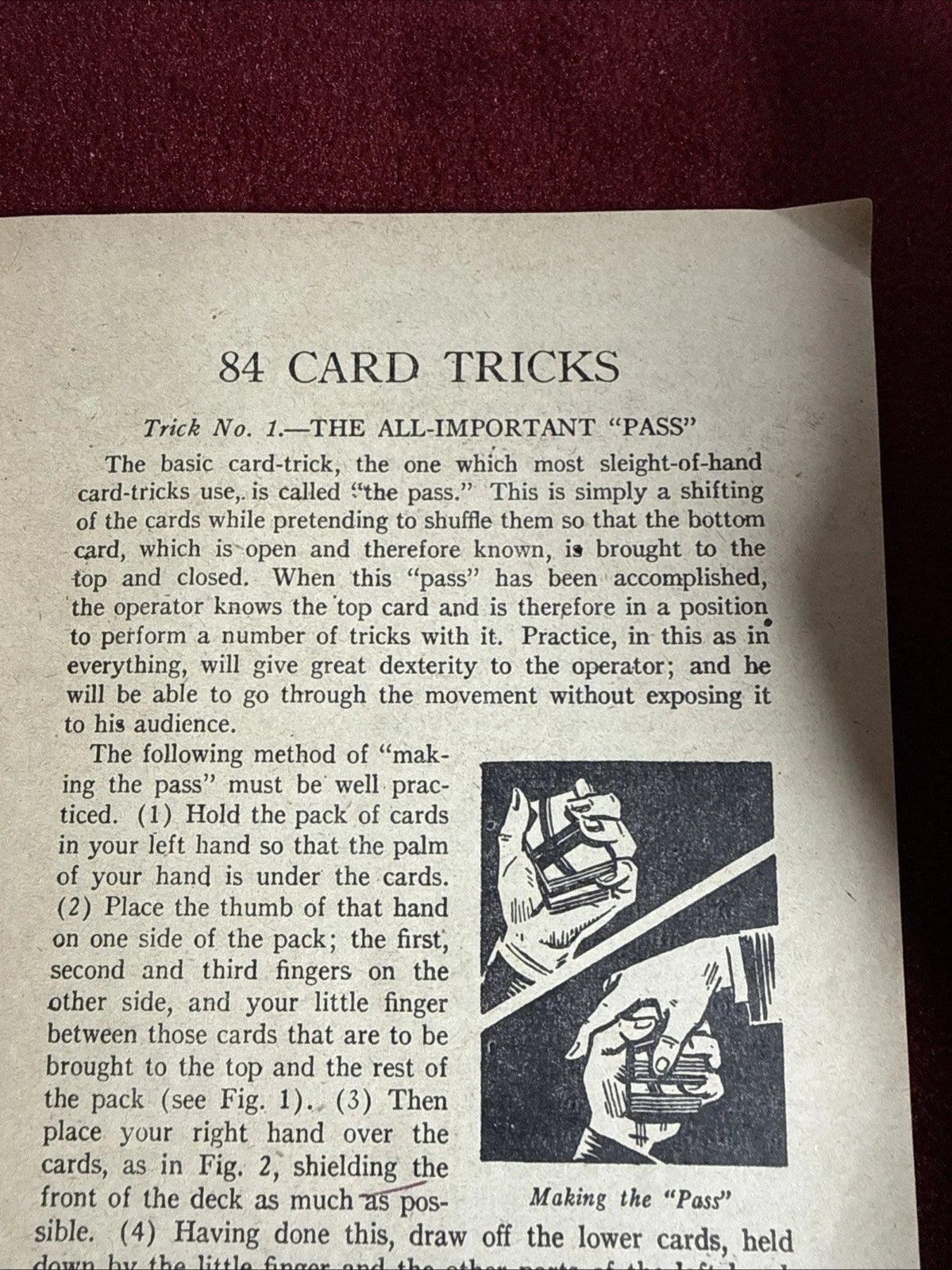 84 Card Tricks by Hugh Morris 1936 1st edition ESTATE