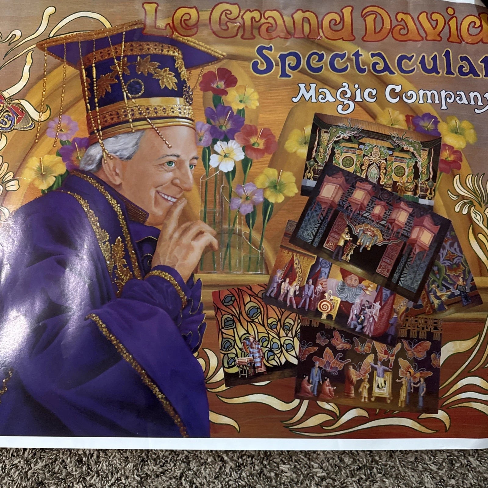 Le Grand David Spectacular Magic Company  Poster  Boston MA Oriental Themed