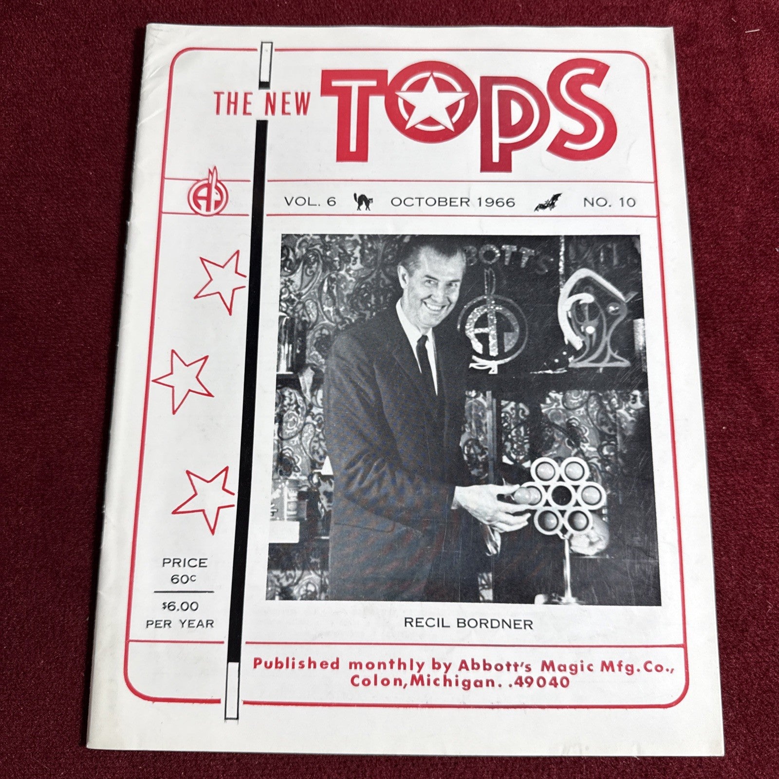 TOPS Magic Magazine VNTG Abbott’s February 1966 Vol 6 #10 Recil Bordner