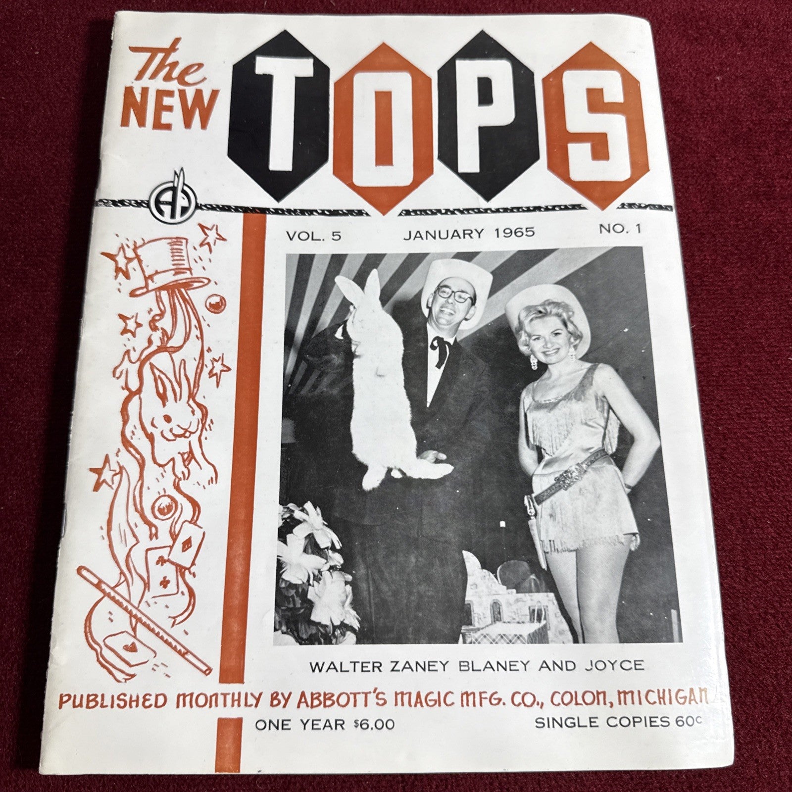 TOPS Magic Magazine VNTG Abbott’s January 1965 Vol 5 #1 Walter Zaney Blaney