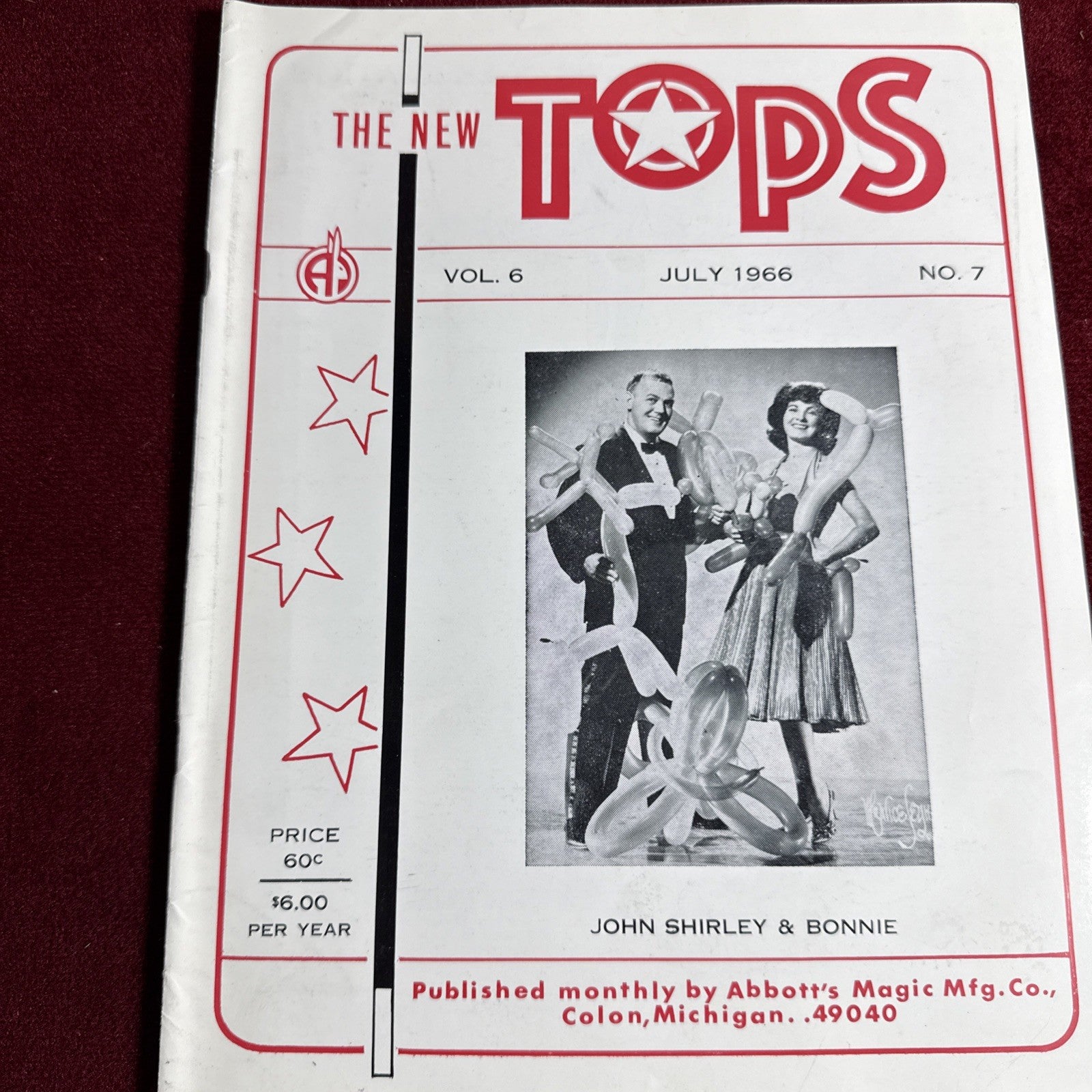 TOPS Magic Magazine VNTG Abbott’s February 1966 Vol 6 #7 John Shirley & Bonnie