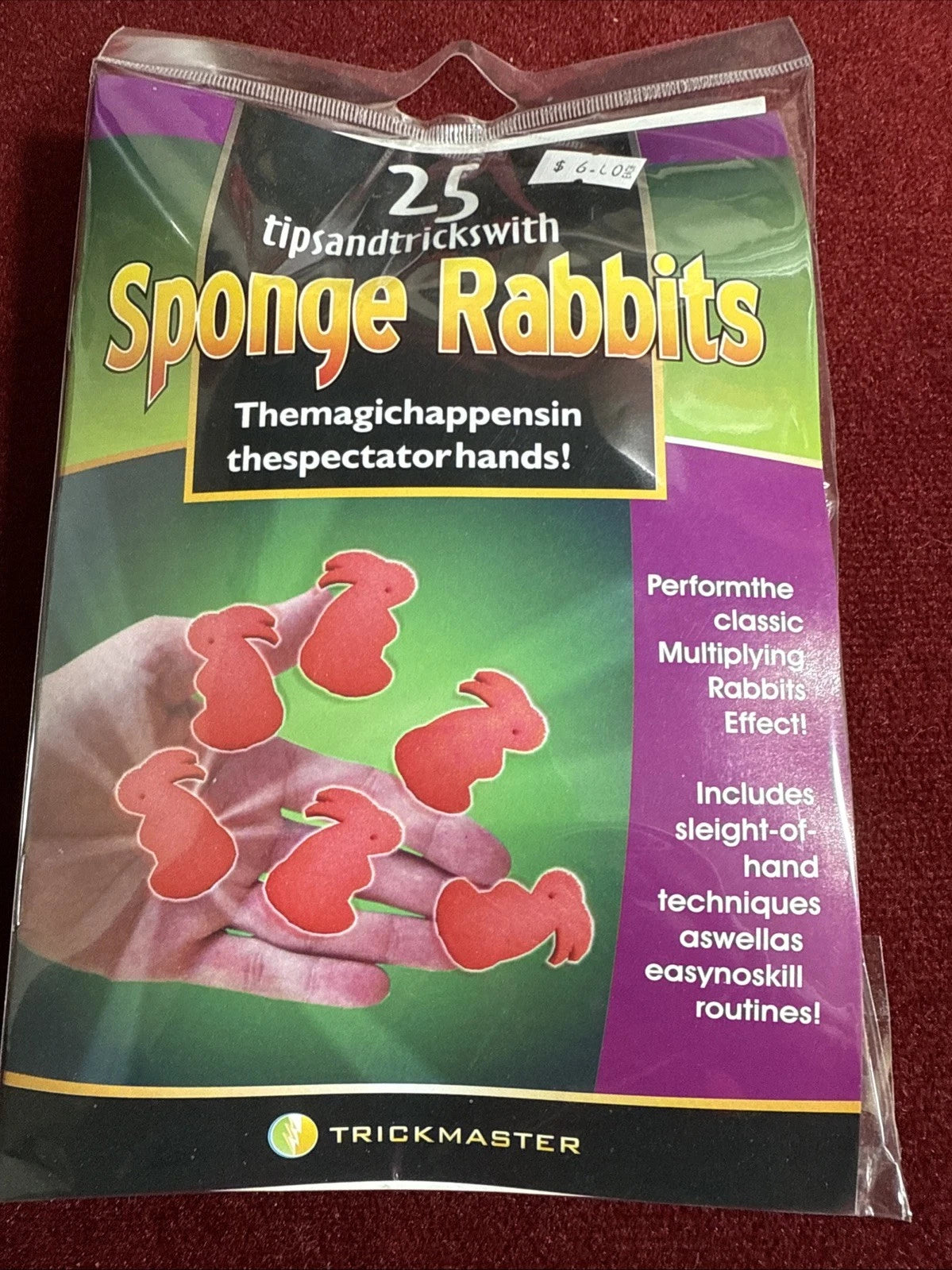 Sponge Rabbits Magic Trick with booklet of 25 Tricks