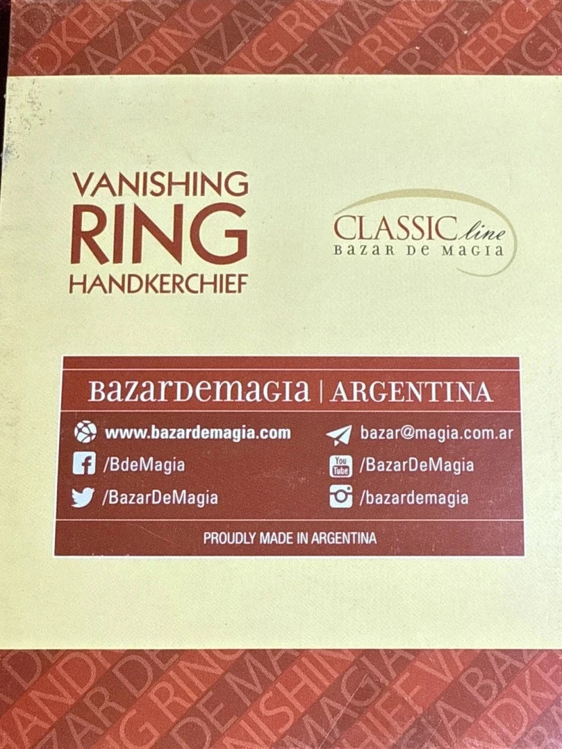 Vanishing Ring Handkerchief (White) by Bazar de Magia