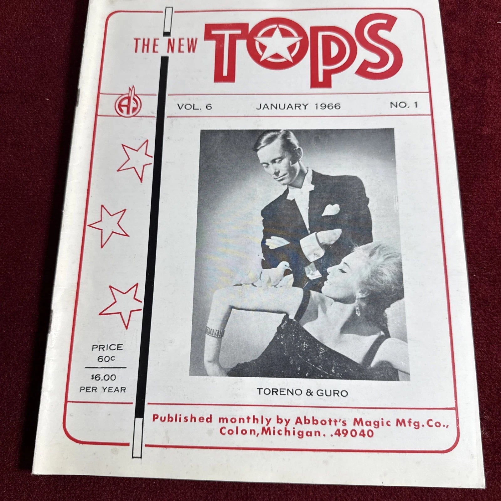 TOPS Magic Magazine VNTG Abbott’s January 1966 Vol 6 #1 Toreno & Guro