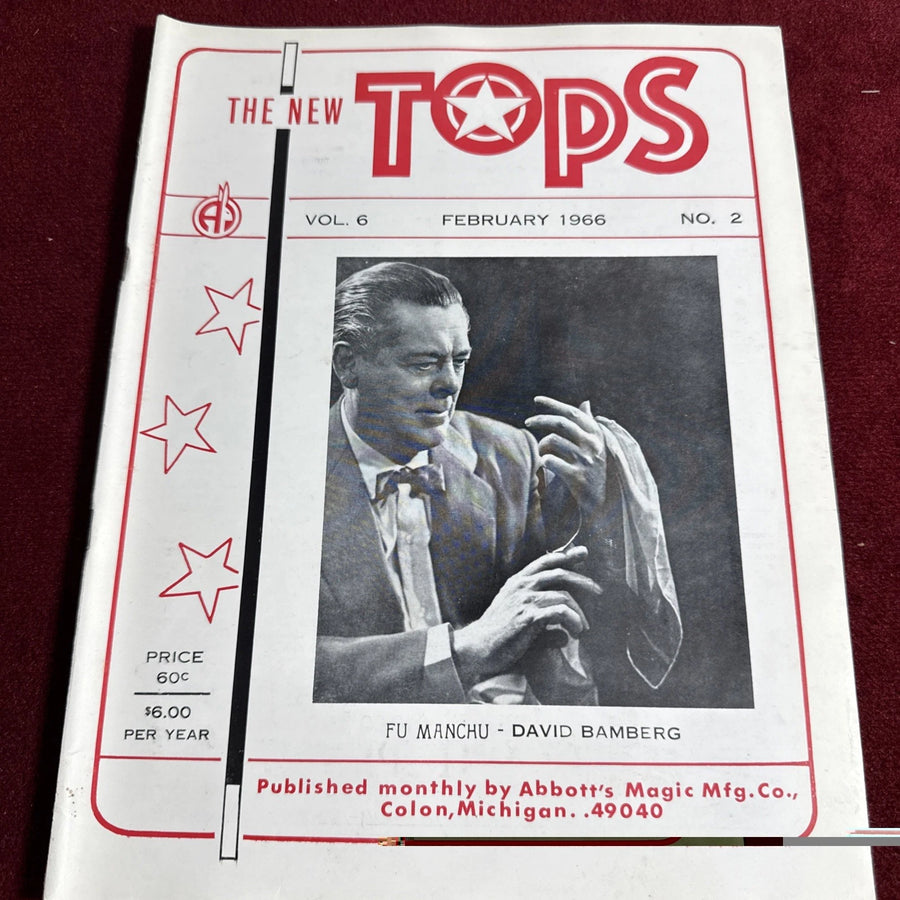 TOPS Magic Magazine VNTG Abbott’s February 1966 Vol 6 #2 Fu Manchu David Bamberg